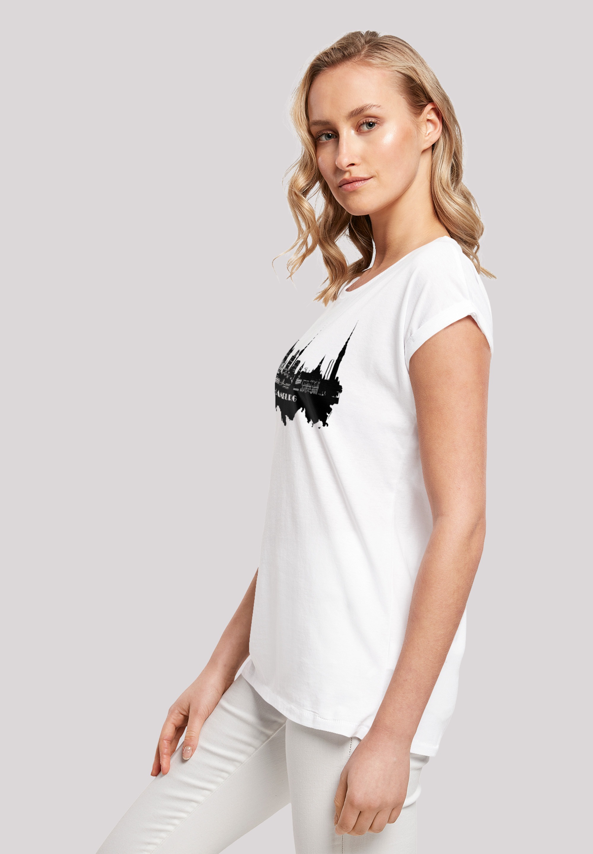 F4NT4STIC T-Shirt »Cities Collection - Hamburg skyline«, Print