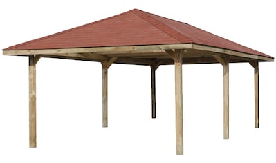 weka Pavillon »Gartenoase 651 B Gr.3, inkl roten Dachschindeln«, 19 mm Massivholzdach kaufen