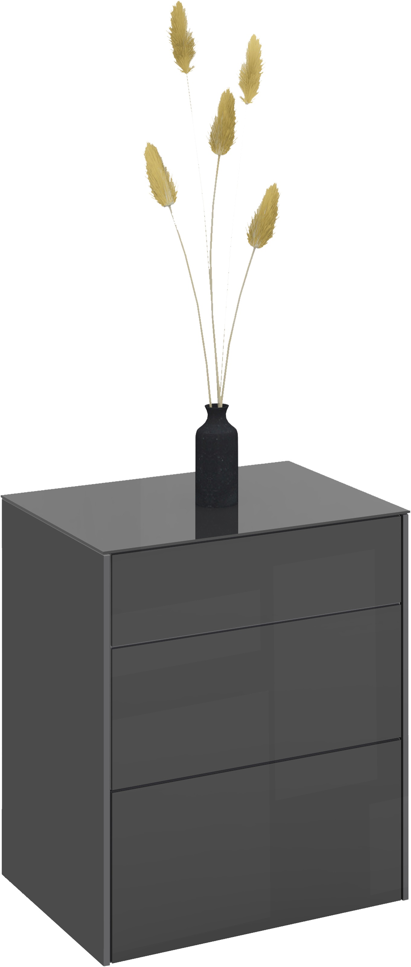 Mäusbacher Kommode Kommode BHT 52/63/42 cm, Push to open, Front+Oberplatte=Glas