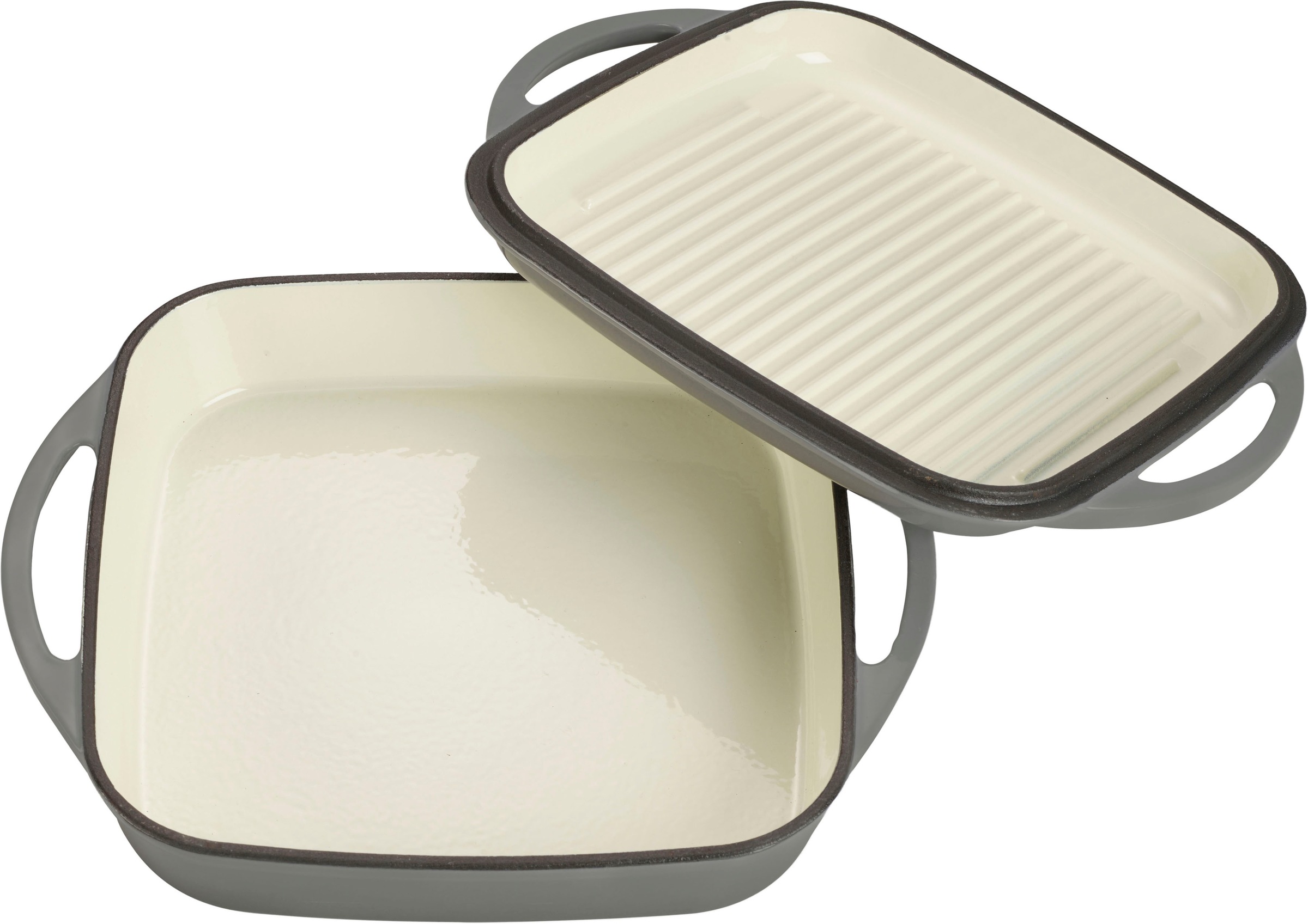 ECHTWERK Bräter "Universalbräter und Pfanne 2-in-1 Set, Auflaufform mit Dec günstig online kaufen