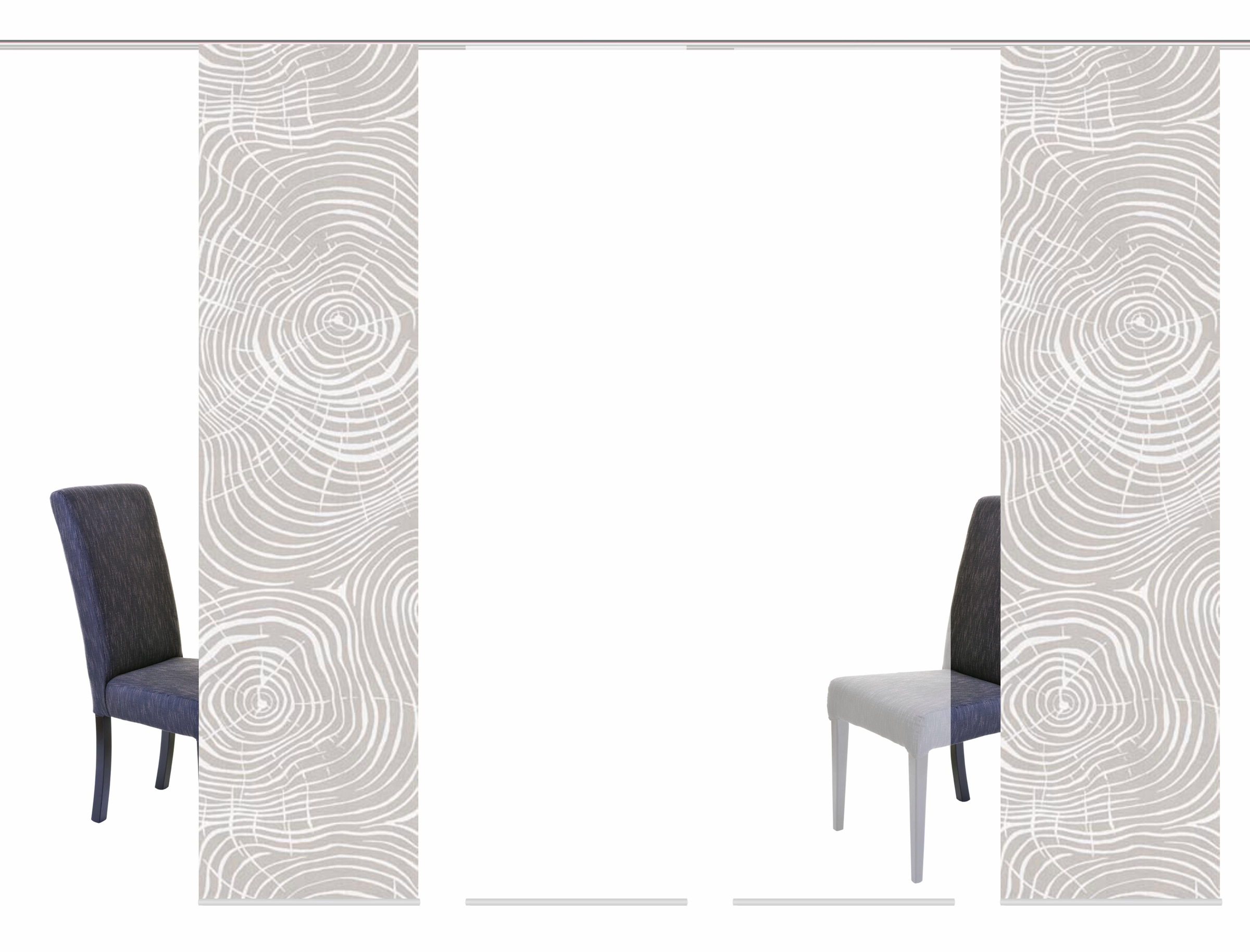HOME WOHNIDEEN Schiebegardine "MADERAS" Klettband 4 Stk. tlg. HxB: 245x60, günstig online kaufen