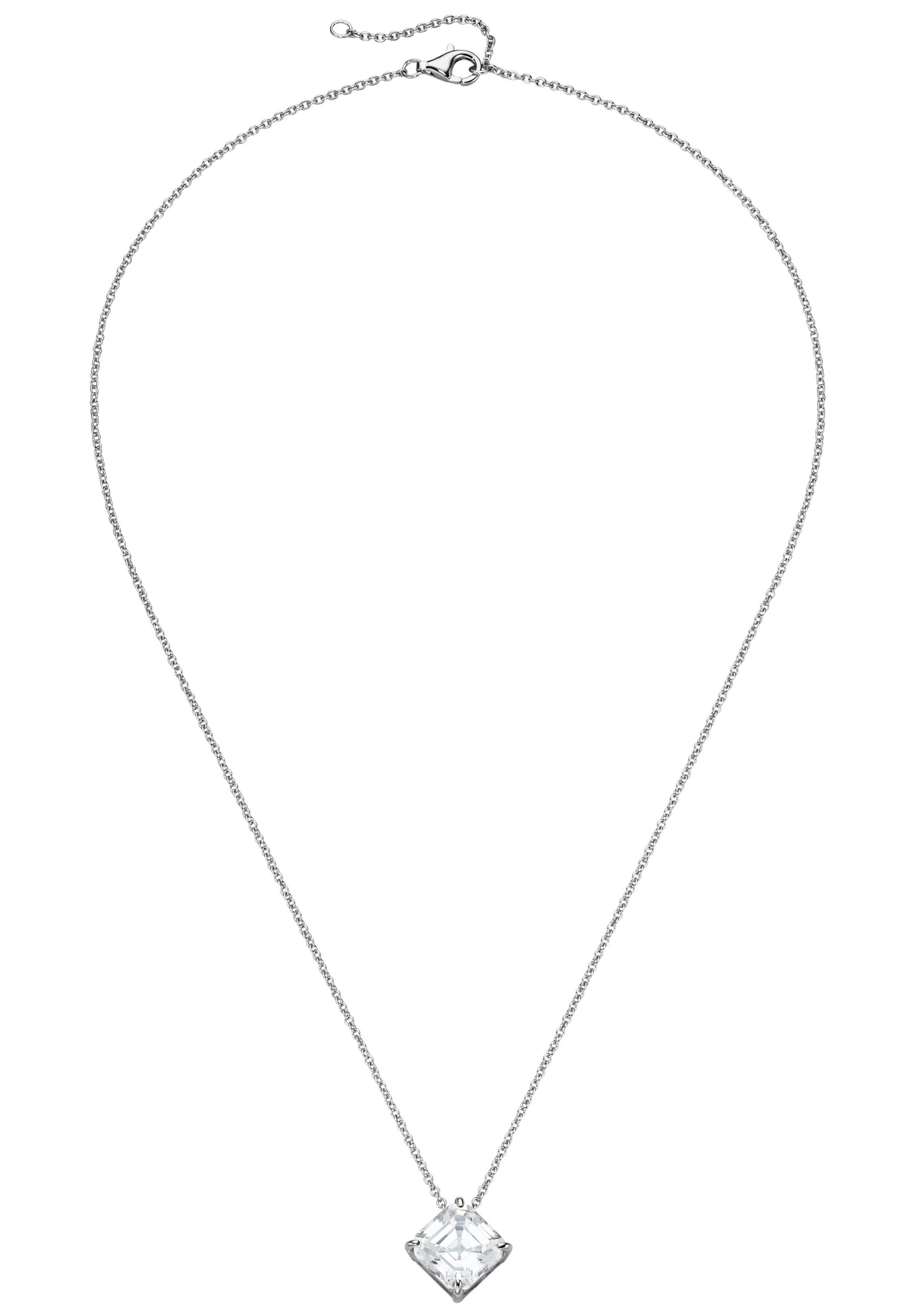 Firetti Kette mit Anhänger »Schmuck Geschenk Silber 925 Halsschmuck Halskette Ankerkette Stein«, mit Zirkonia (synth.)
