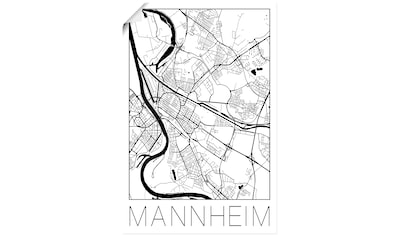 Wandbild »Retro Karte Mannheim Deutschland«, Deutschland, (1 St.)