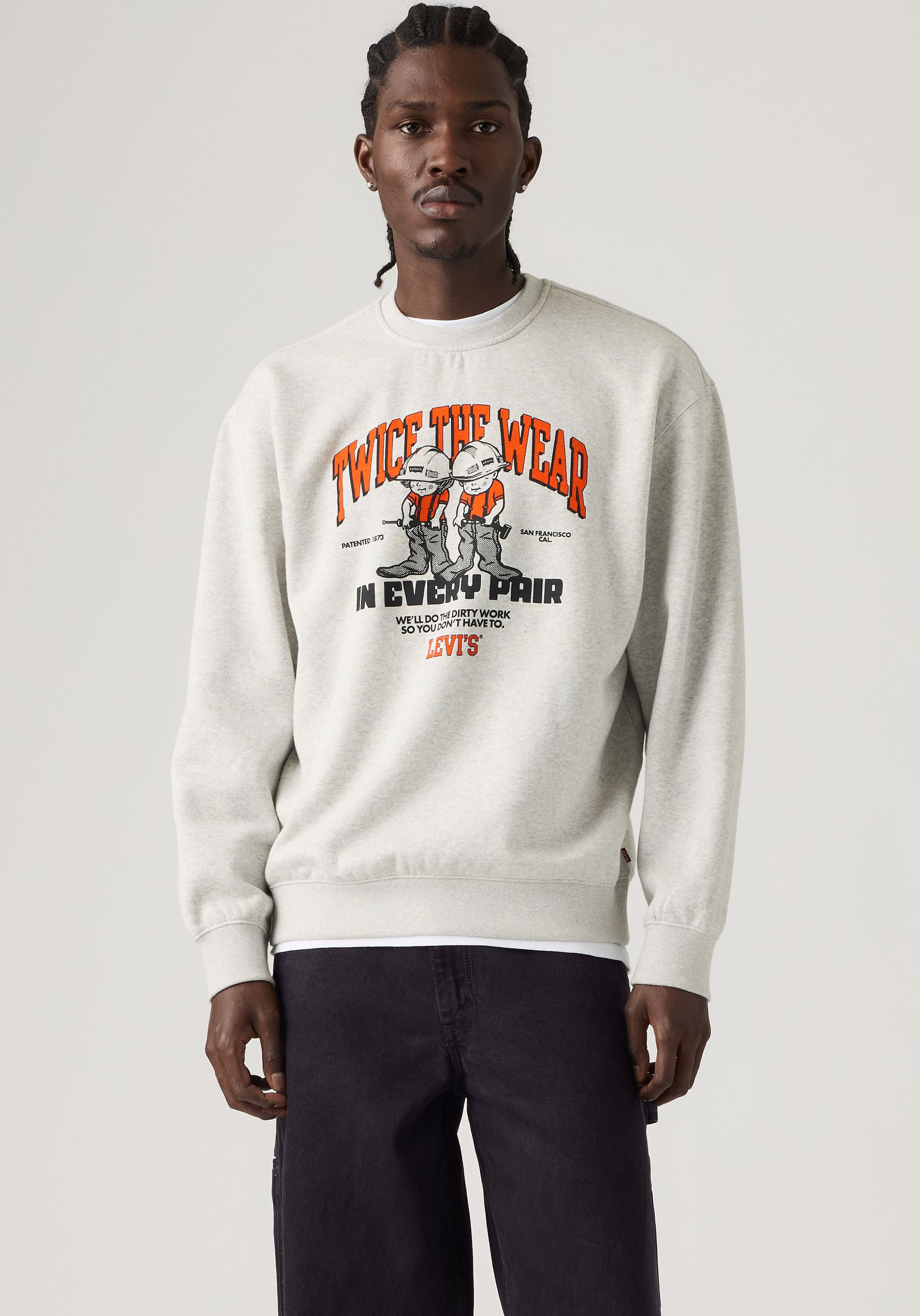 Levis Sweatshirt "RELAXD GRAPHIC CREW", Ärmelabschluss und Saum mit angesetzten elastischen Bündchen