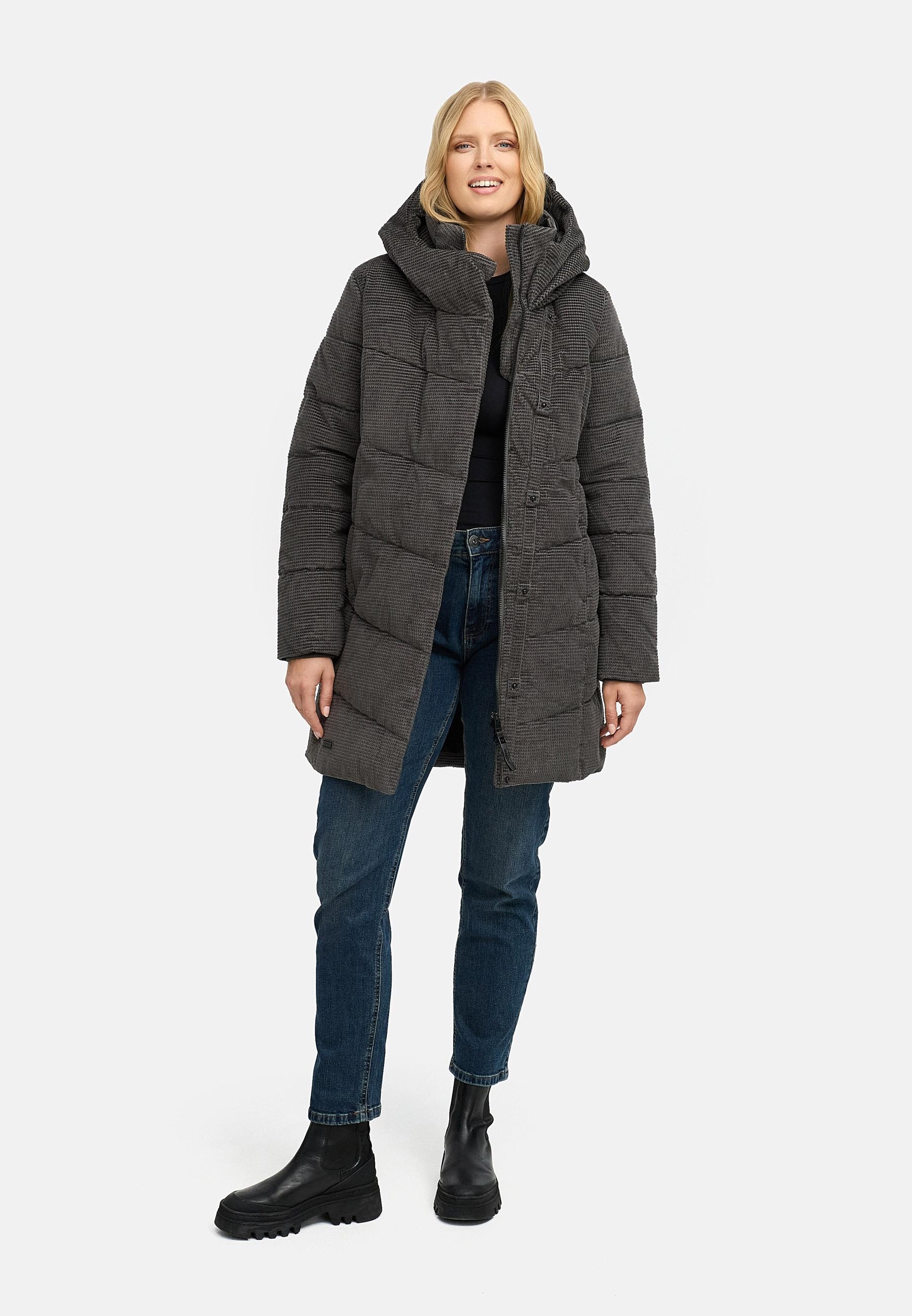 Ragwear Wintermantel »Pavla Cordy YOUMODO«, Wasserdichter Steppmantel in Kord-Optik