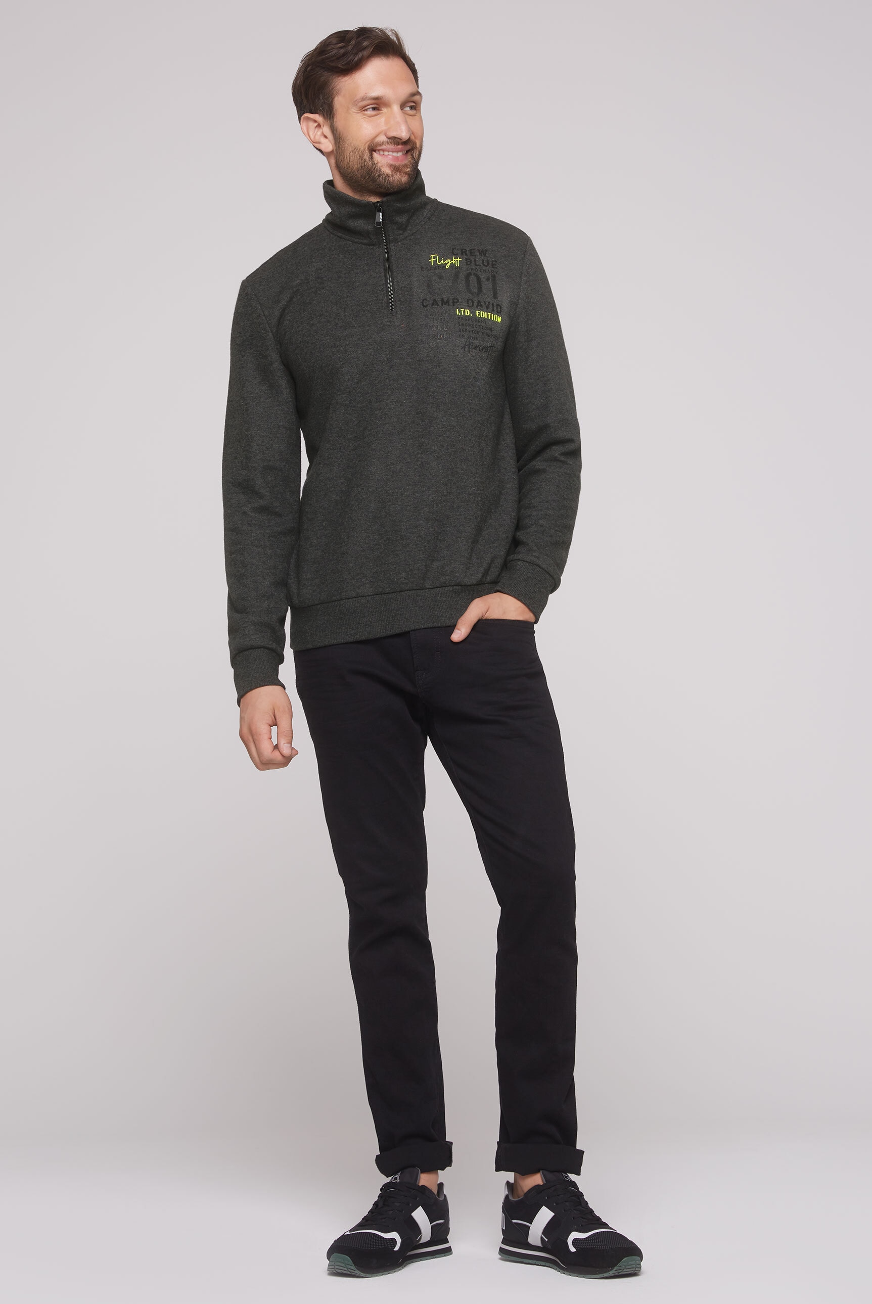 CAMP DAVID Sweater, mit Baumwolle