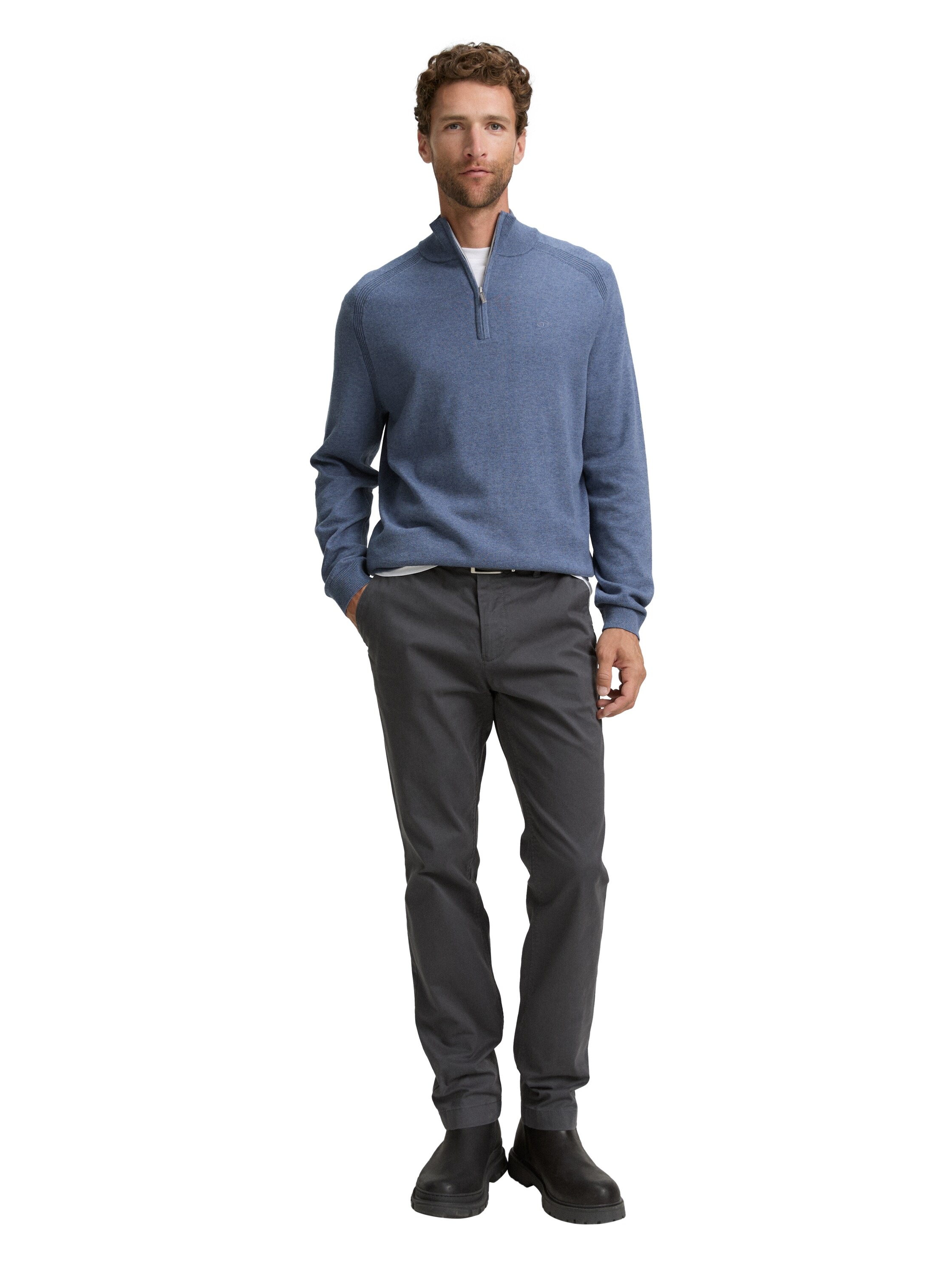 TOM TAILOR Troyer, mit Logo Stickerei