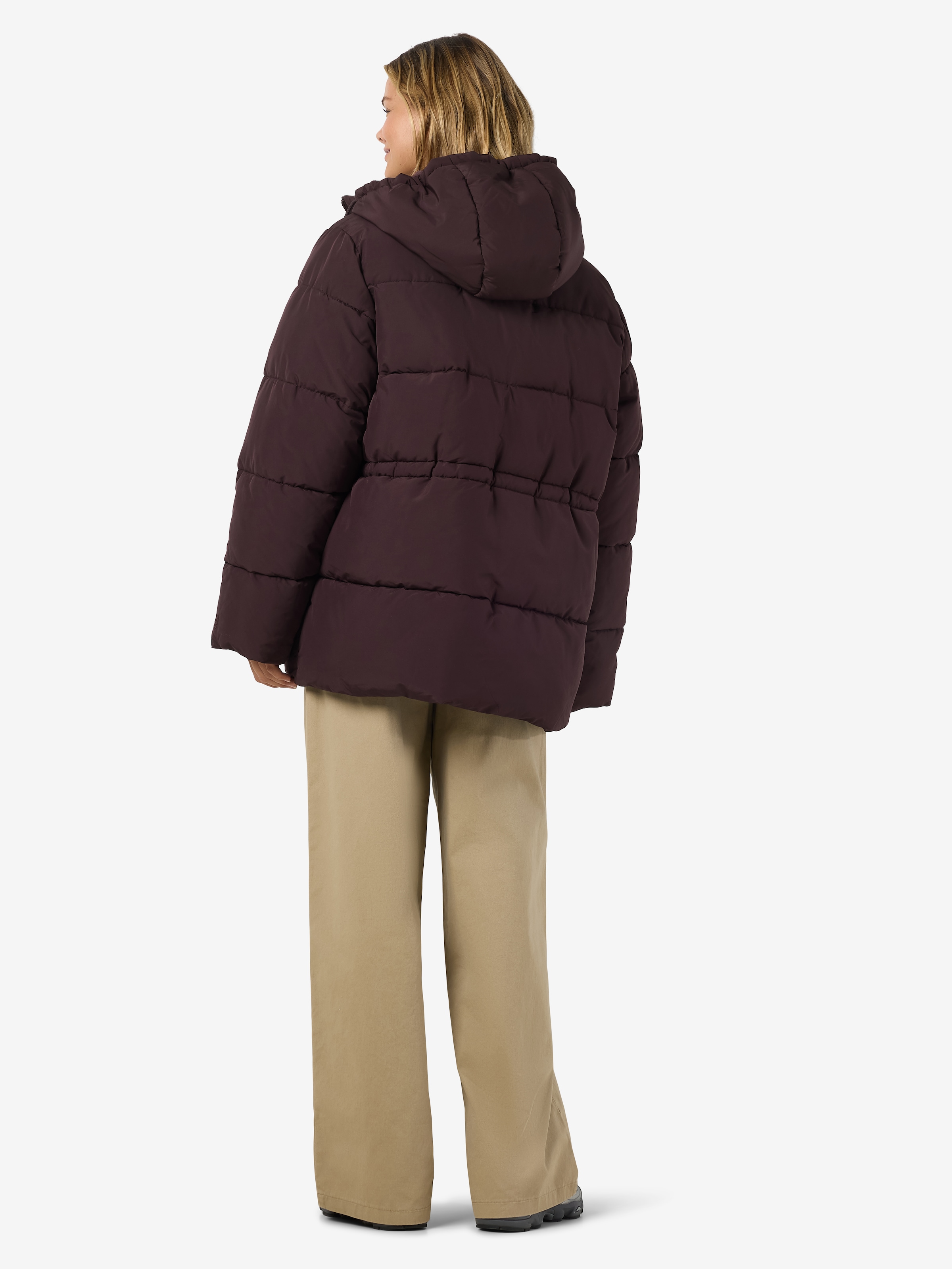 Noisy may Steppjacke »NMROSY WAISTED PUFFER JACKET NOOS« mit Kapuze Kunstfaser