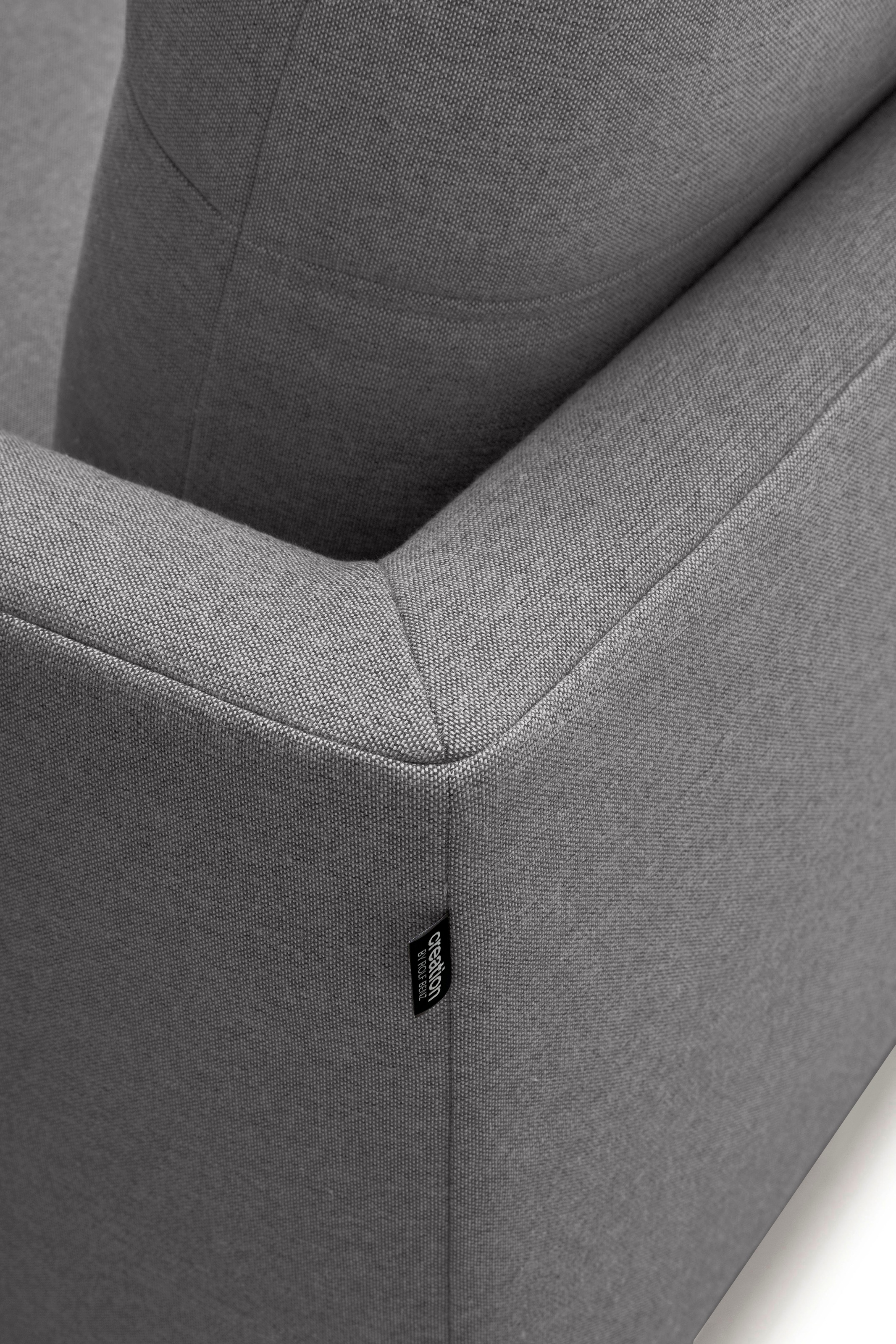 Creation BY ROLF BENZ Ecksofa »CR.414, Designecksofa, Polsterecke, L-Form«, wahlweise aus feinstem Rindsleder oder hochwertigem Chenille