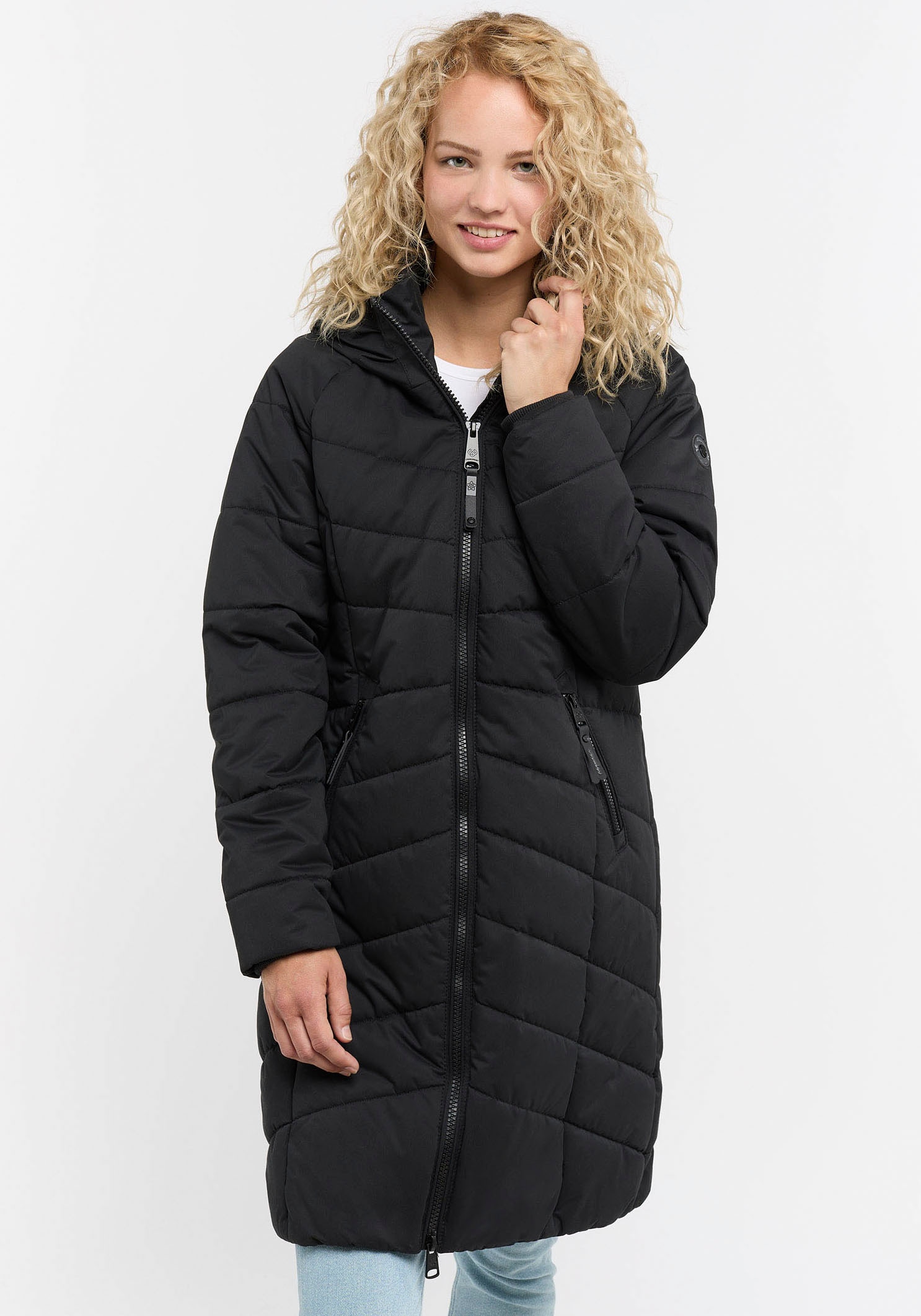 Kapuze, kaufen -Zipper Streetwear COAT«, mit für »DIZZIE | mit Urban Ragwear 2-Way Steppjacke BAUR Style