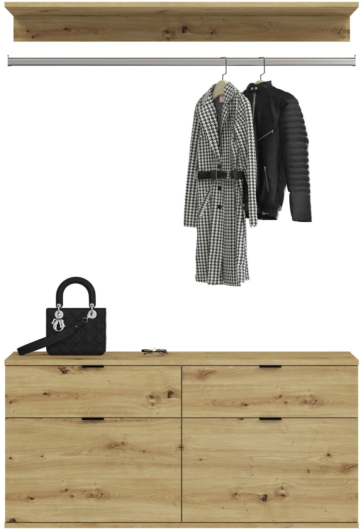 INOSIGN Garderoben-Set »Trondheim, Breite 243 cm, 5-teilig, bestehend aus:« Set, 4 Stk. tlg.