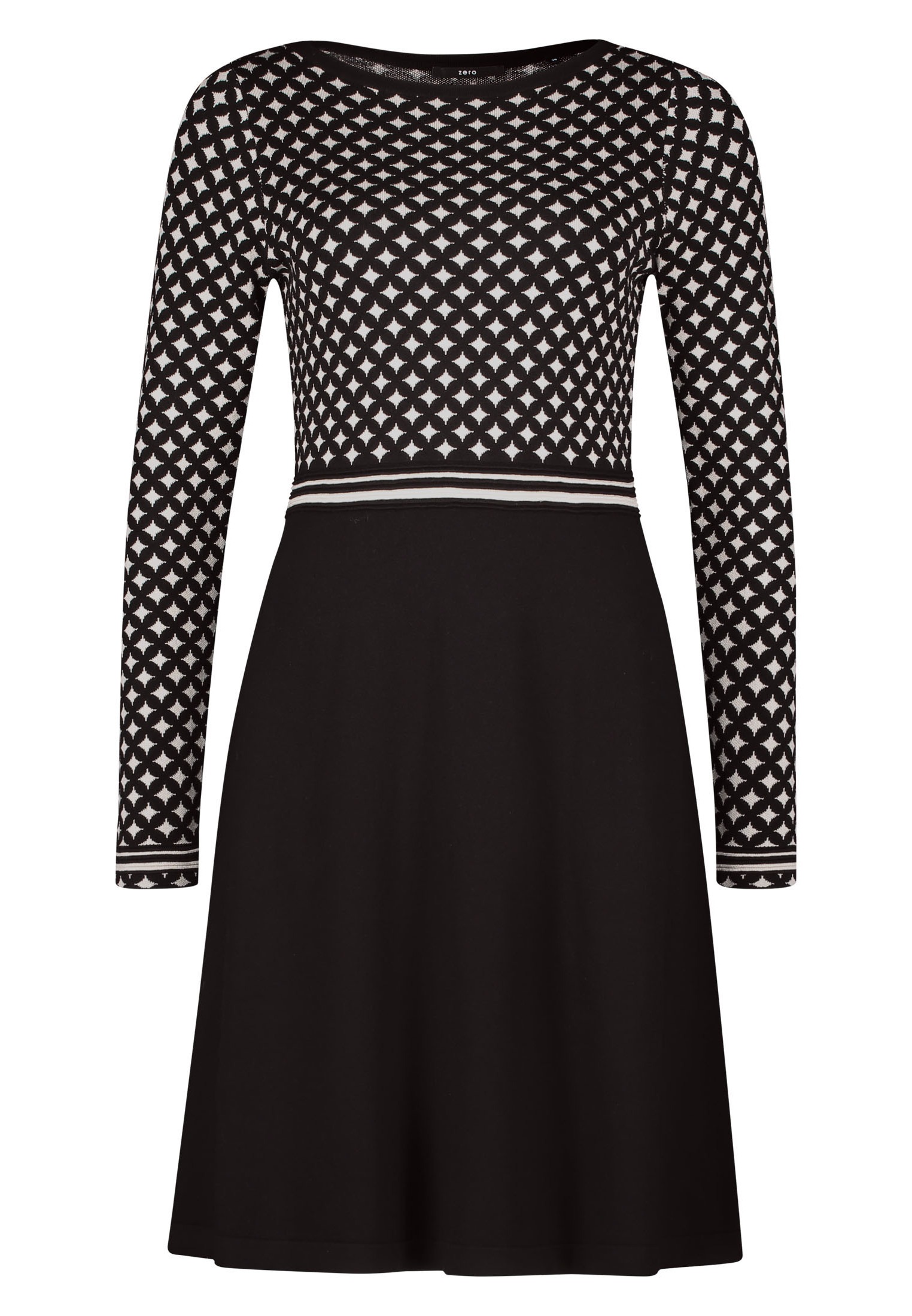Zero Strickkleid »zero Strickkleid grafisches Muster«, Plain/ohne Details