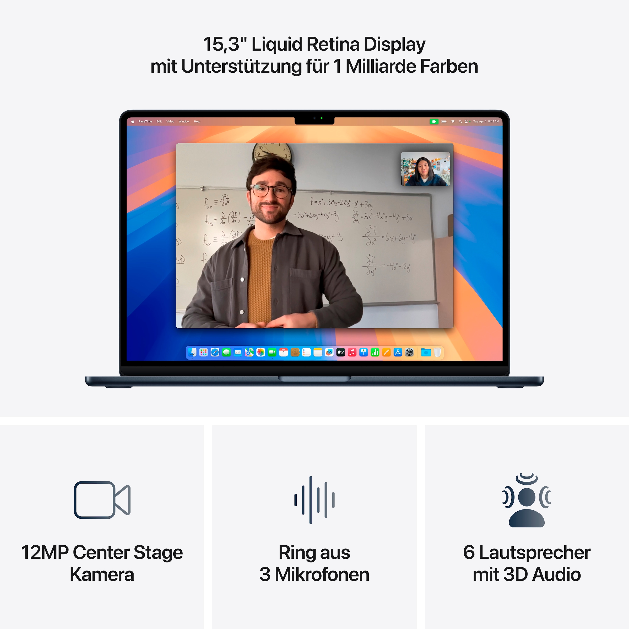 Apple Notebook »MacBook Air 15" (2025)«, 38,86 cm, / 15,3 Zoll, Apple, M4, 10-Core GPU, 256 GB SSD