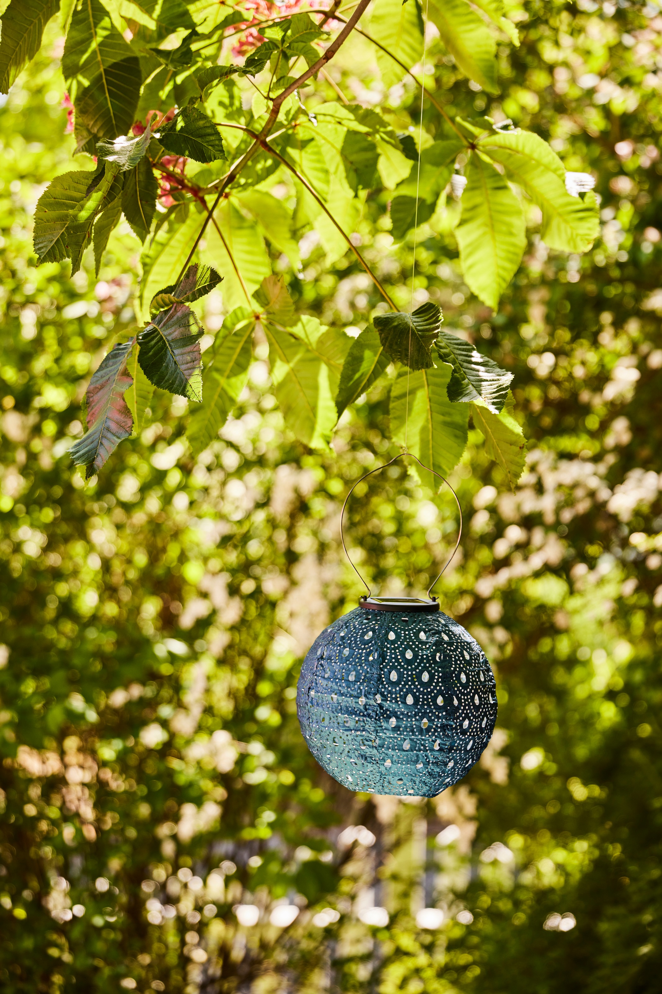 Pauleen LED Solarleuchte »Sunshine Charm Lampion Solar blau Tyvek Vlies«, 1 flammig, Laterne