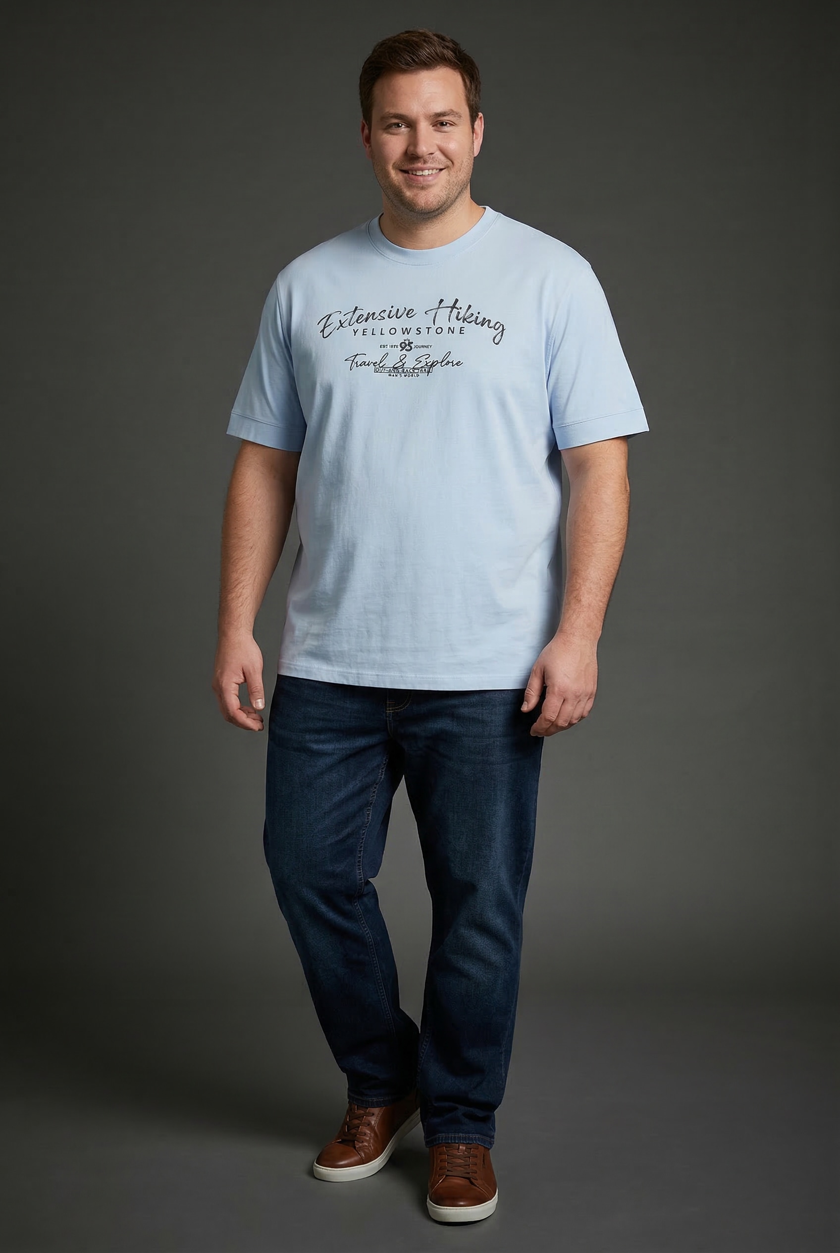 Man's World Plus Rundhalsshirt »auch in Grosse Größen bis Gr. 7XL Ärmel-Fit« Regular Fit, Kurzarm, mit Rundhalsausschnitt, bedruckt