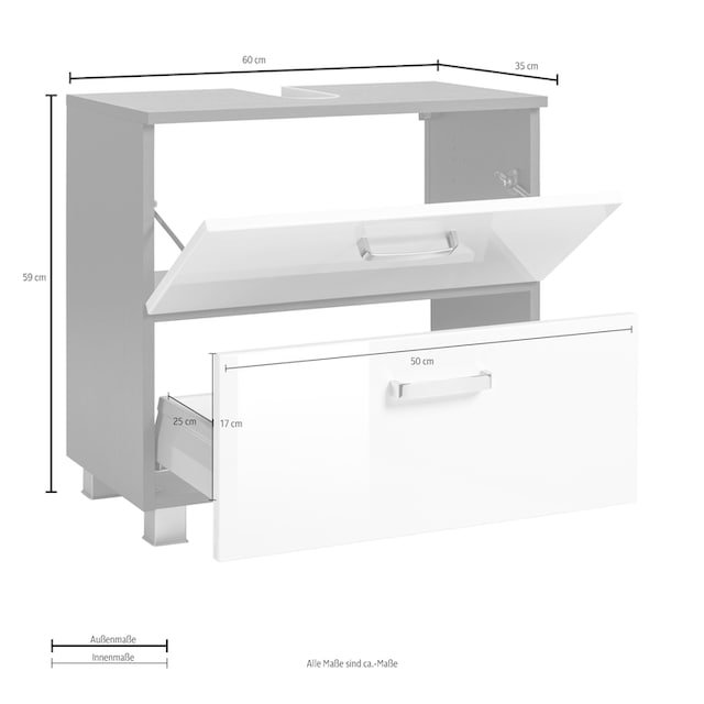 HELD MÖBEL Waschbeckenunterschrank »Ravenna«, Breite 60 cm, mit  Soft-Close-Funktion kaufen | BAUR
