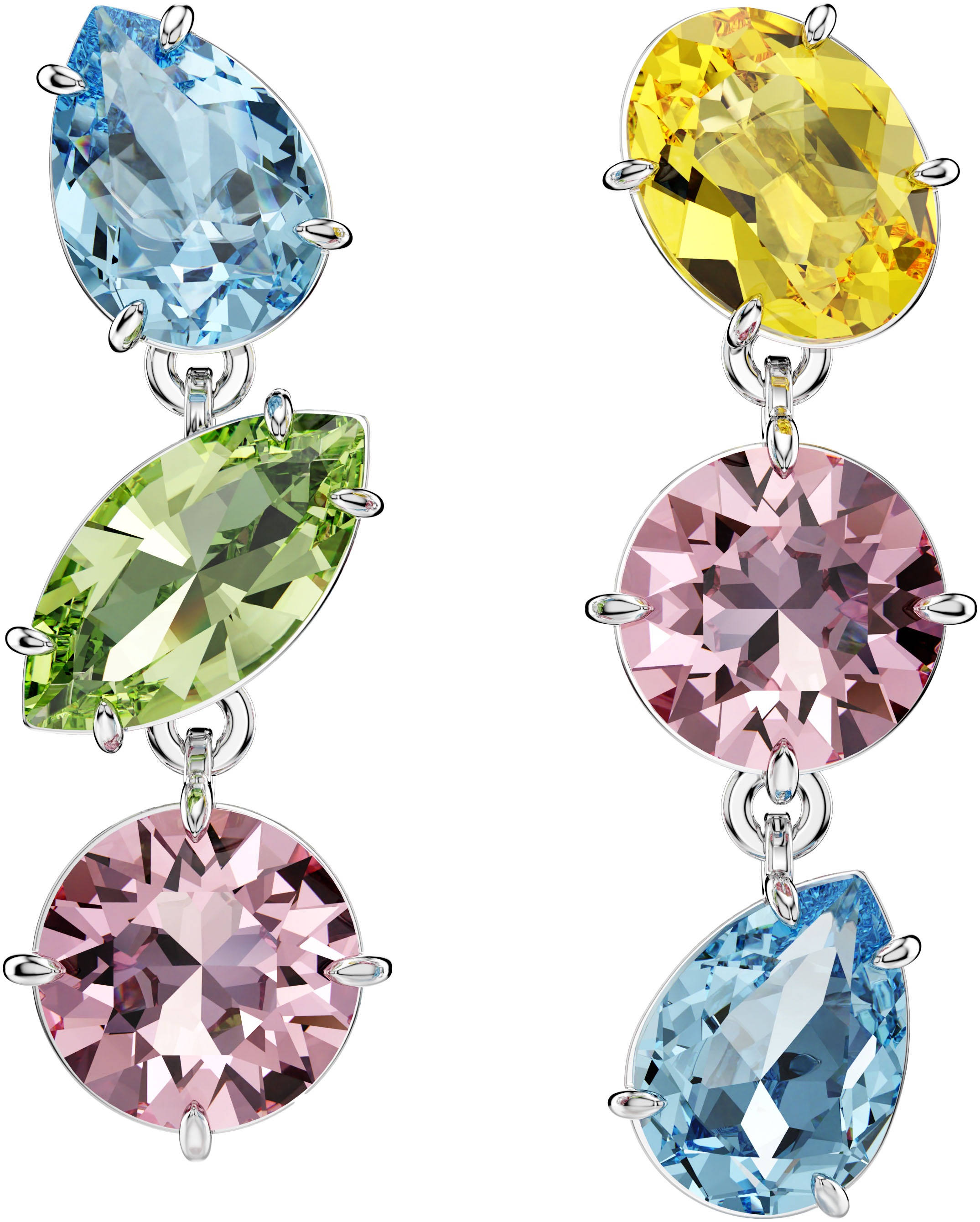 Swarovski Paar Ohrstecker »Schmuck Geschenk Gema Drop-Ohrhänger, Asymmetrisches Design, 5692406«, mit Swarovski® Kristall