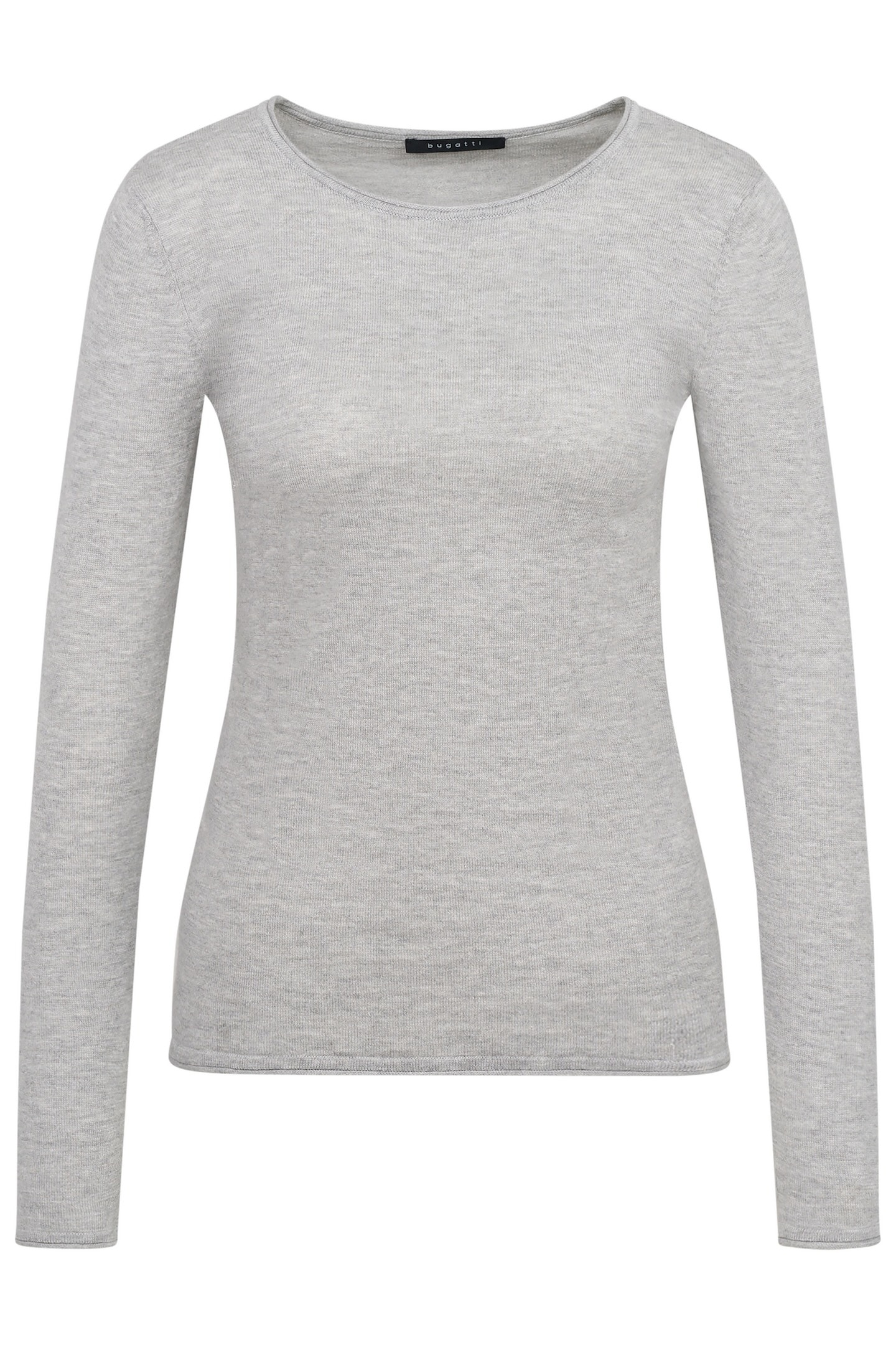 bugatti Langarmshirt, mit Rundhals & langem Arm