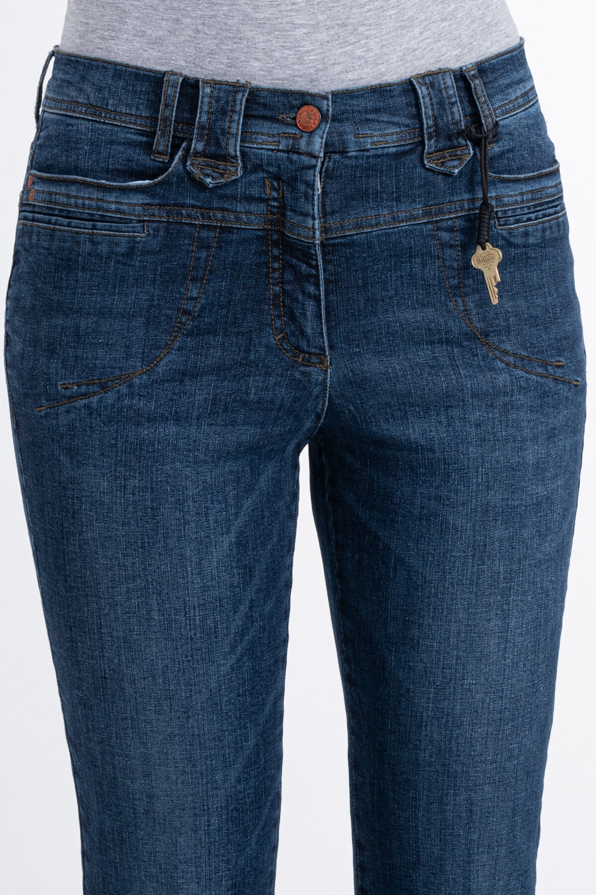 Recover Pants 5-Pocket-Jeans »Carlotta«, mit femininer Ziersteppung