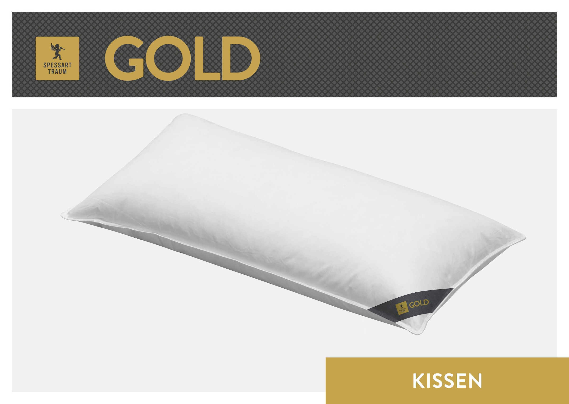SPESSARTTRAUM 3-Kammer-Kopfkissen "Gold" Füllung: Außen: 90% Gänsedaunen, 1 günstig online kaufen