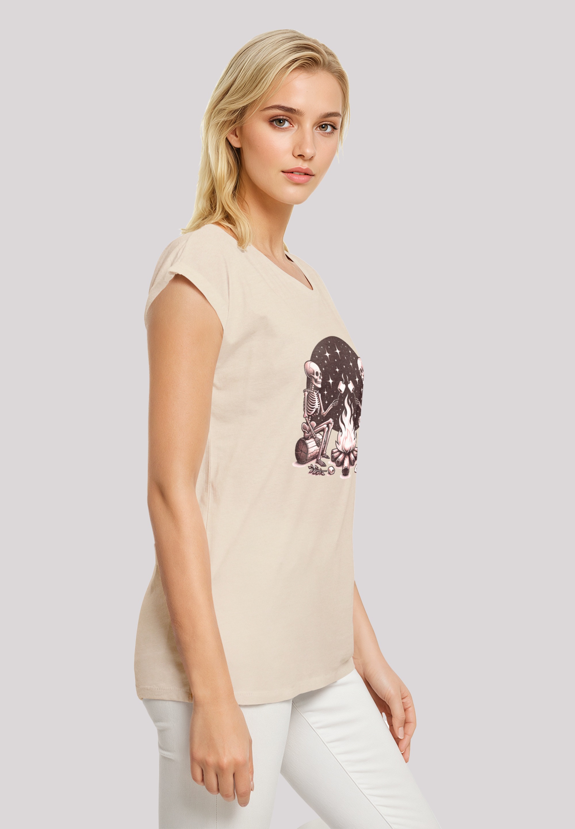 F4NT4STIC T-Shirt »Skelette Lagerfeuer Marshmallow«, Premium Qualität