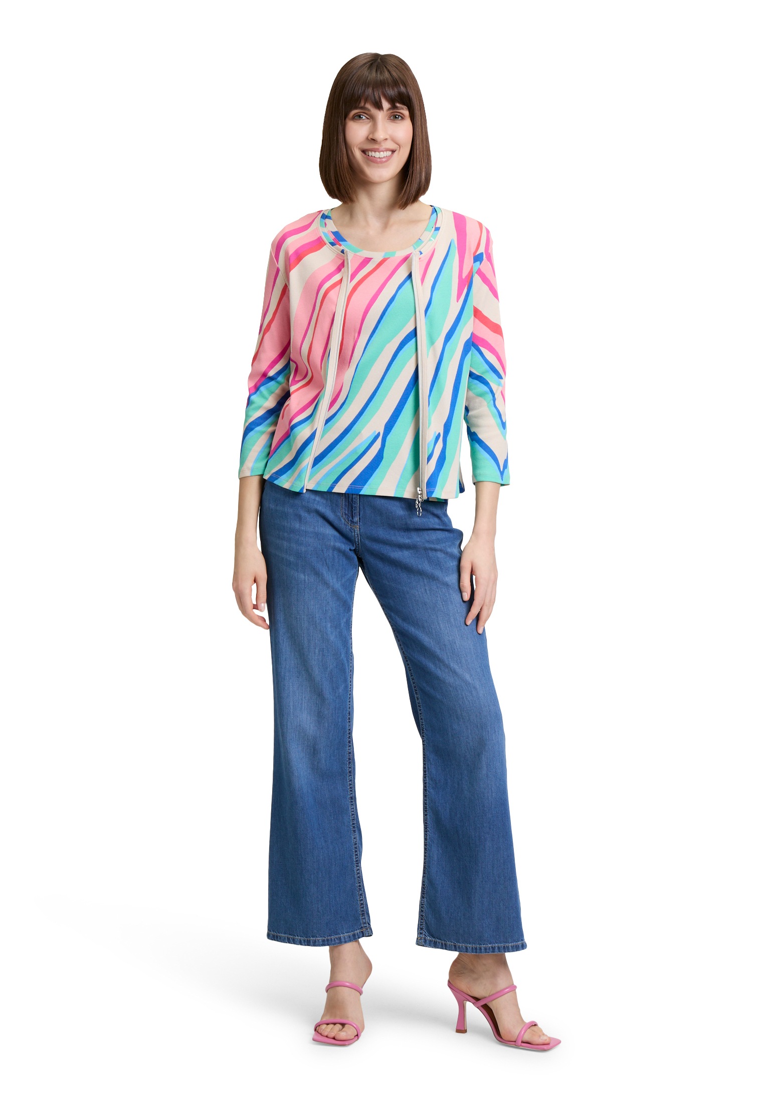 Betty Barclay Shirtjacke »Betty Barclay Shirtjacke mit Rippenstruktur«, (1 tlg.), Druck