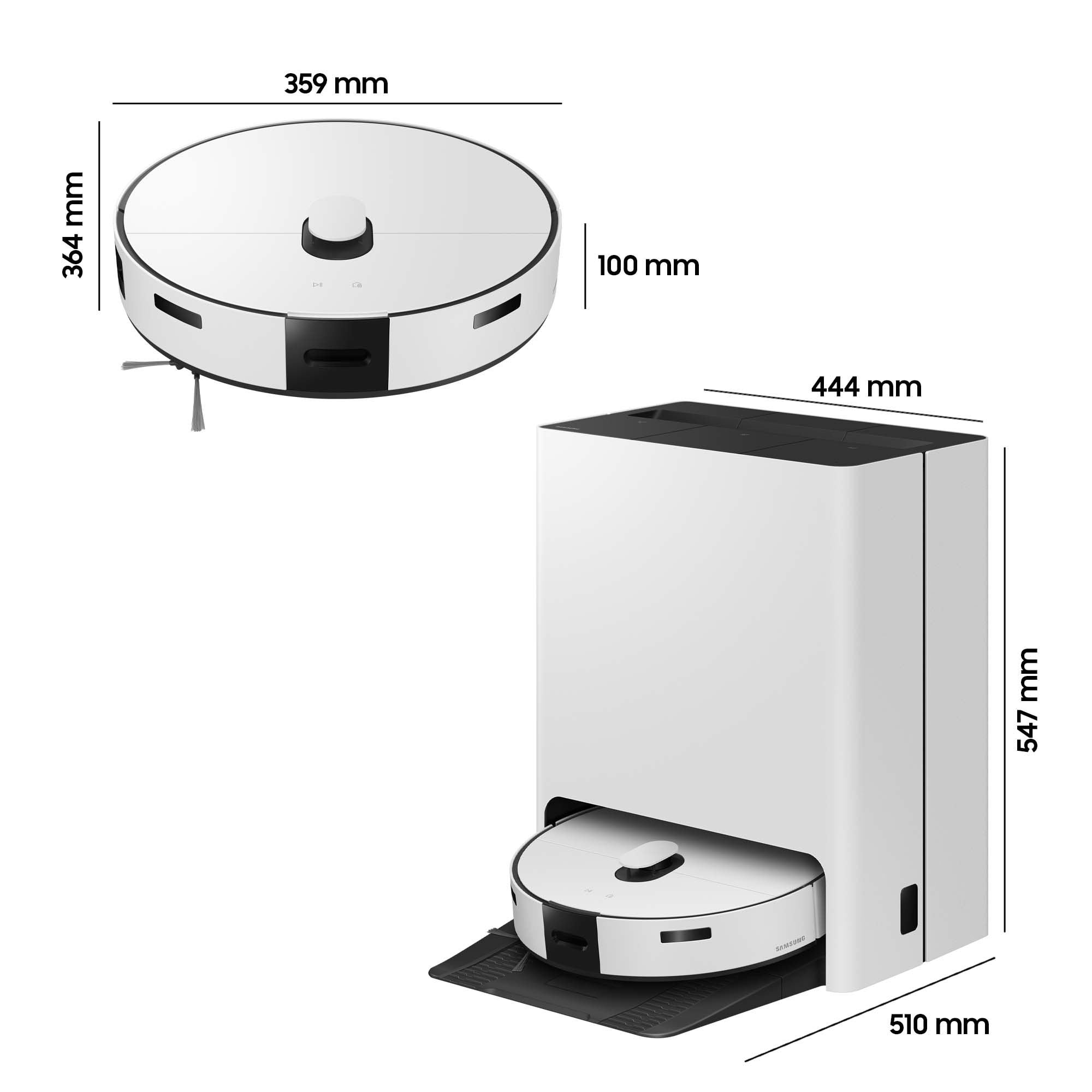Samsung Nass-Trocken-Saugroboter »VR7MD96B14G/WD«, BESPOKE Jet Bot Combo Steam Plus
