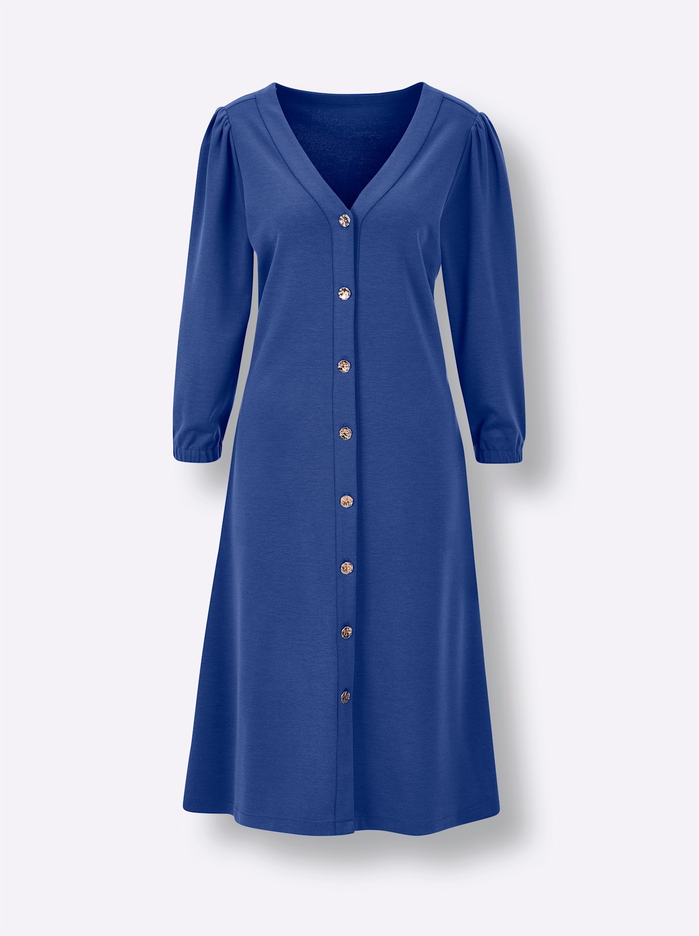 Creation L Premium Robe Mélange Soie Viscose Bleu Royal 36 3