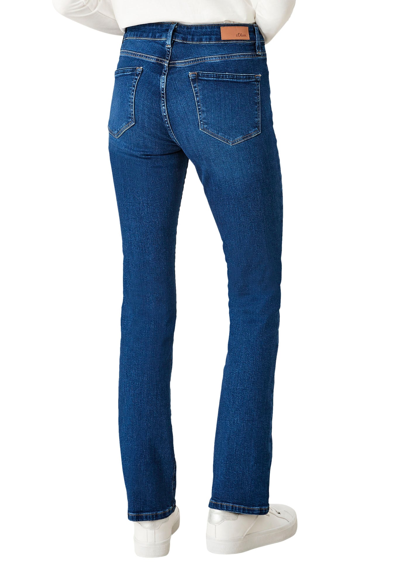 s.Oliver Bootcut-Jeans "BEVERLY", in Stretch-Qualität, mit Nieten an den Ta günstig online kaufen