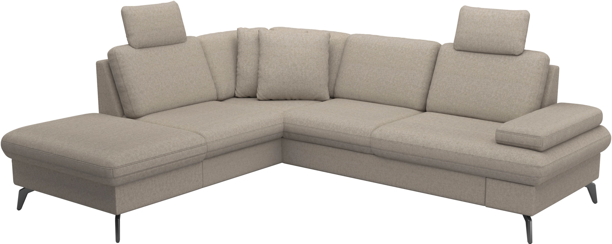 sit&more Ecksofa »Morris Jubi L-Form«, inkl. Armteilfunktion und 1 Zierkissen, wahlweise mit Bettfunktion