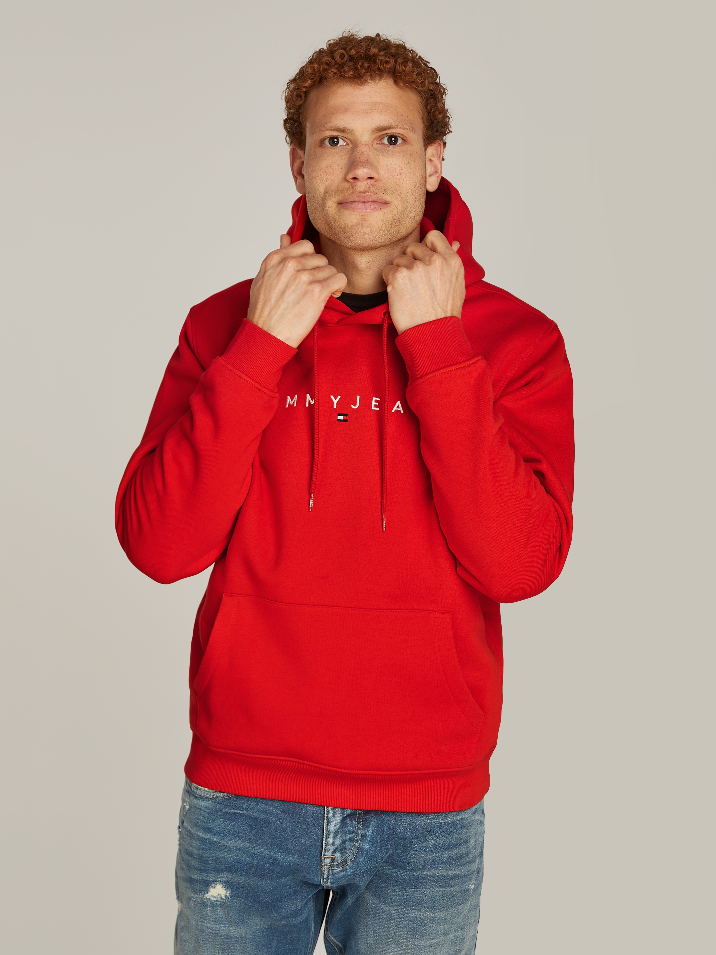 Tommy Jeans Kapuzensweatshirt »TJM REG LINEAR LOGO HOODIE EXT«, mit Kordel