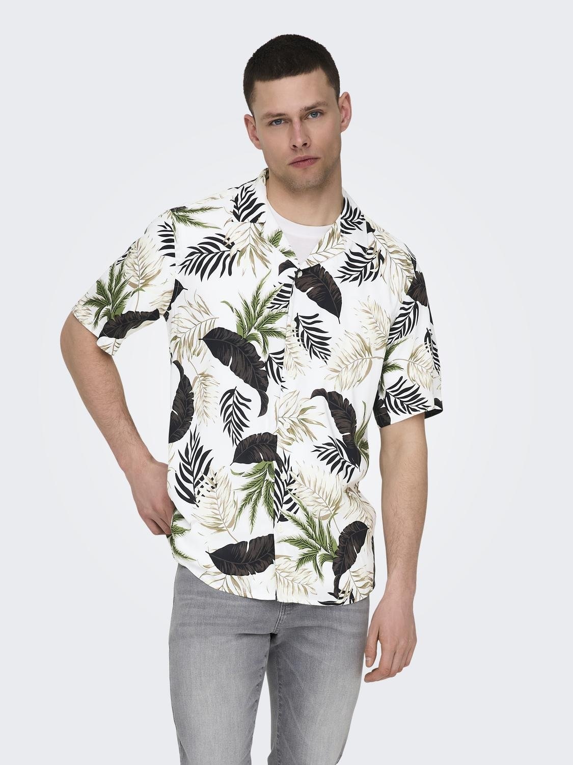 ONLY & SONS Hawaiihemd »ONSWAYNE LIFE AOP SS VISCOSE SHIRT NOOS«