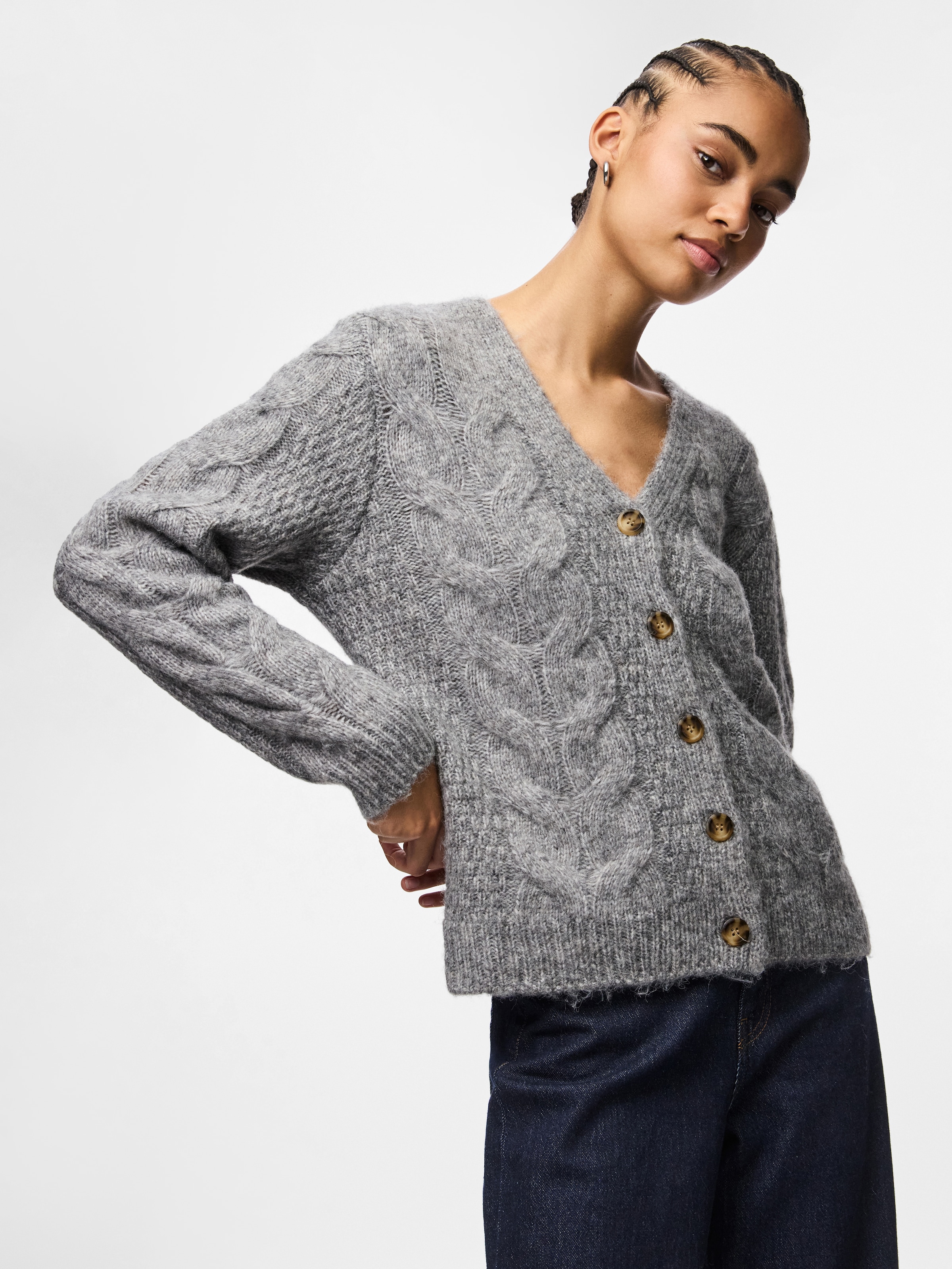 pieces Strickjacke "PCNINA LS V-NECK KNIT CARDIGAN NOOS BC" günstig online kaufen