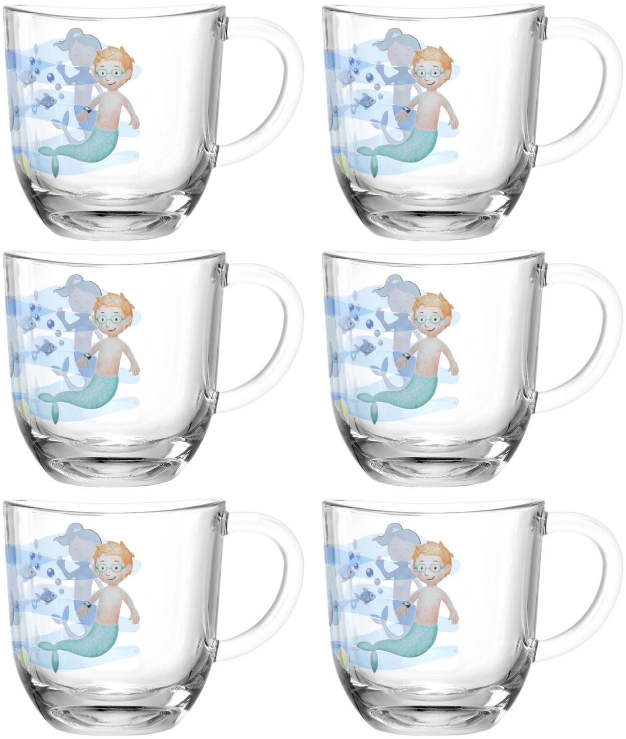 LEONARDO Tasse »Meer BAMBINI AVVENTURA«, (Set, 6 tlg.), 280 ml, 6-teilig