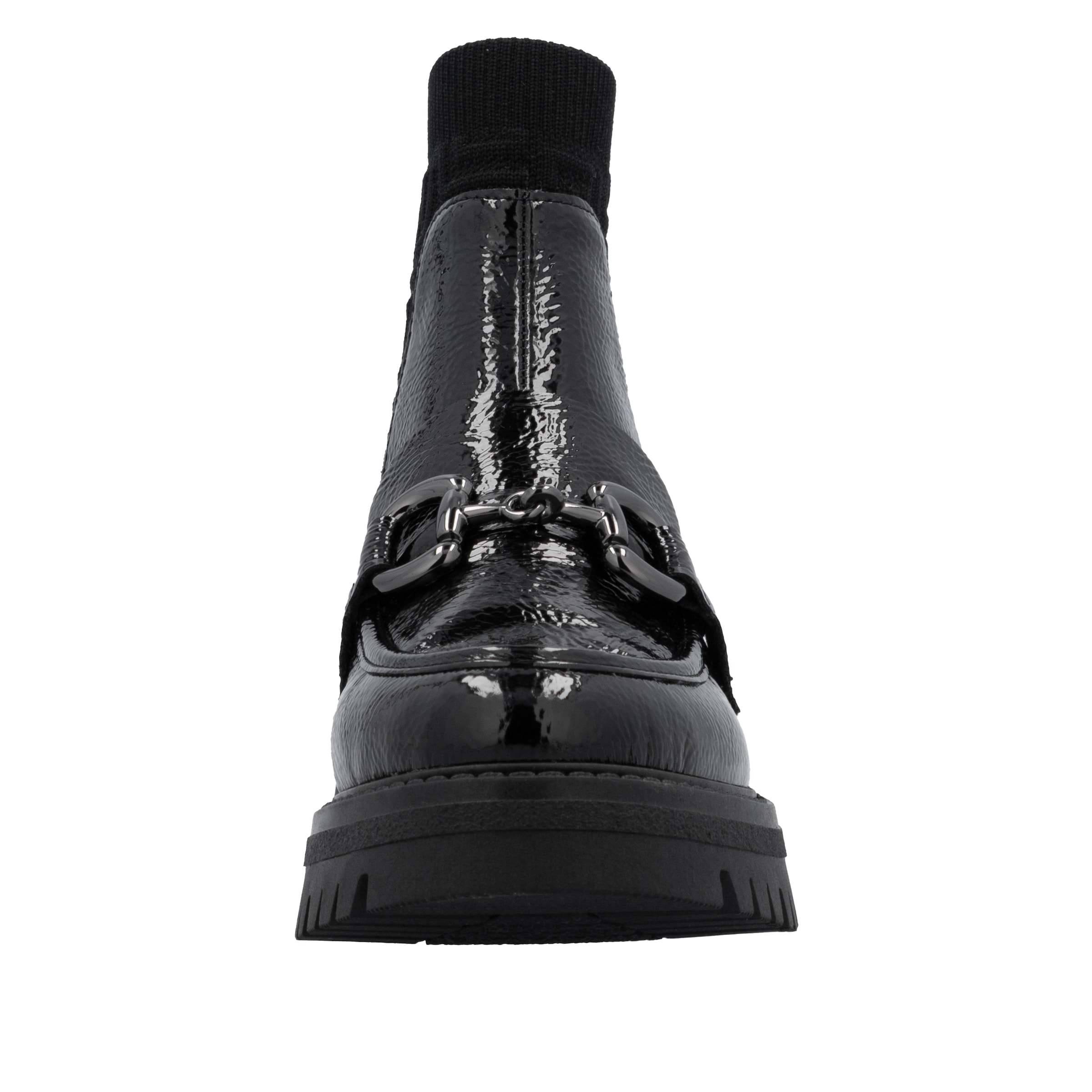 Rieker Schlupfboots, Stiefelette, Plateauboots, Profilsohle, Blockabsatz, zum Schlupfen