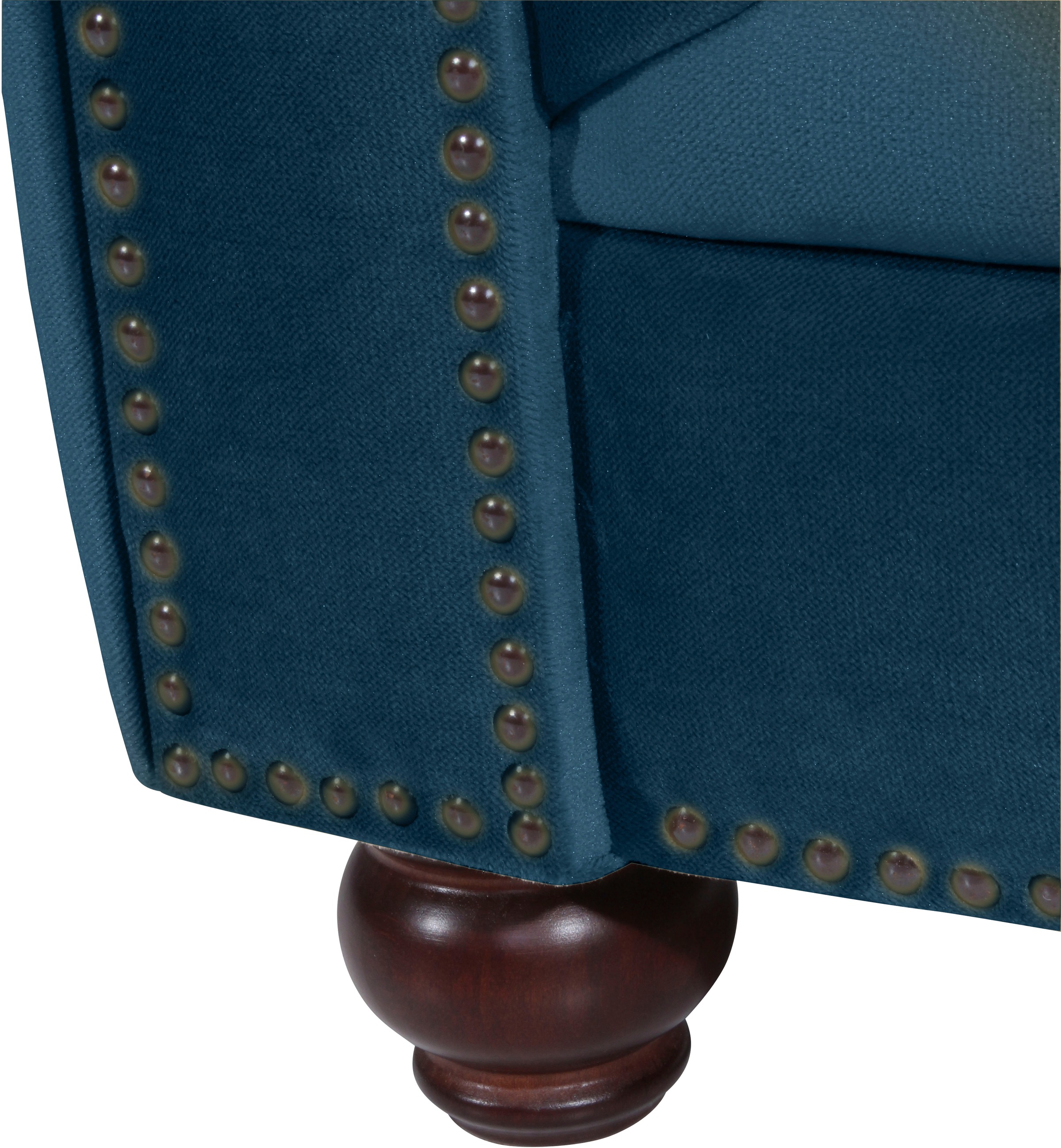 Max Winzer® Chesterfield-Sofa »Old England Sofa 2,5-Sitzer mit edler Knopfheftung, bequem und edel«, hoher Sitzkomfort im Retrolook, Breite 218 cm