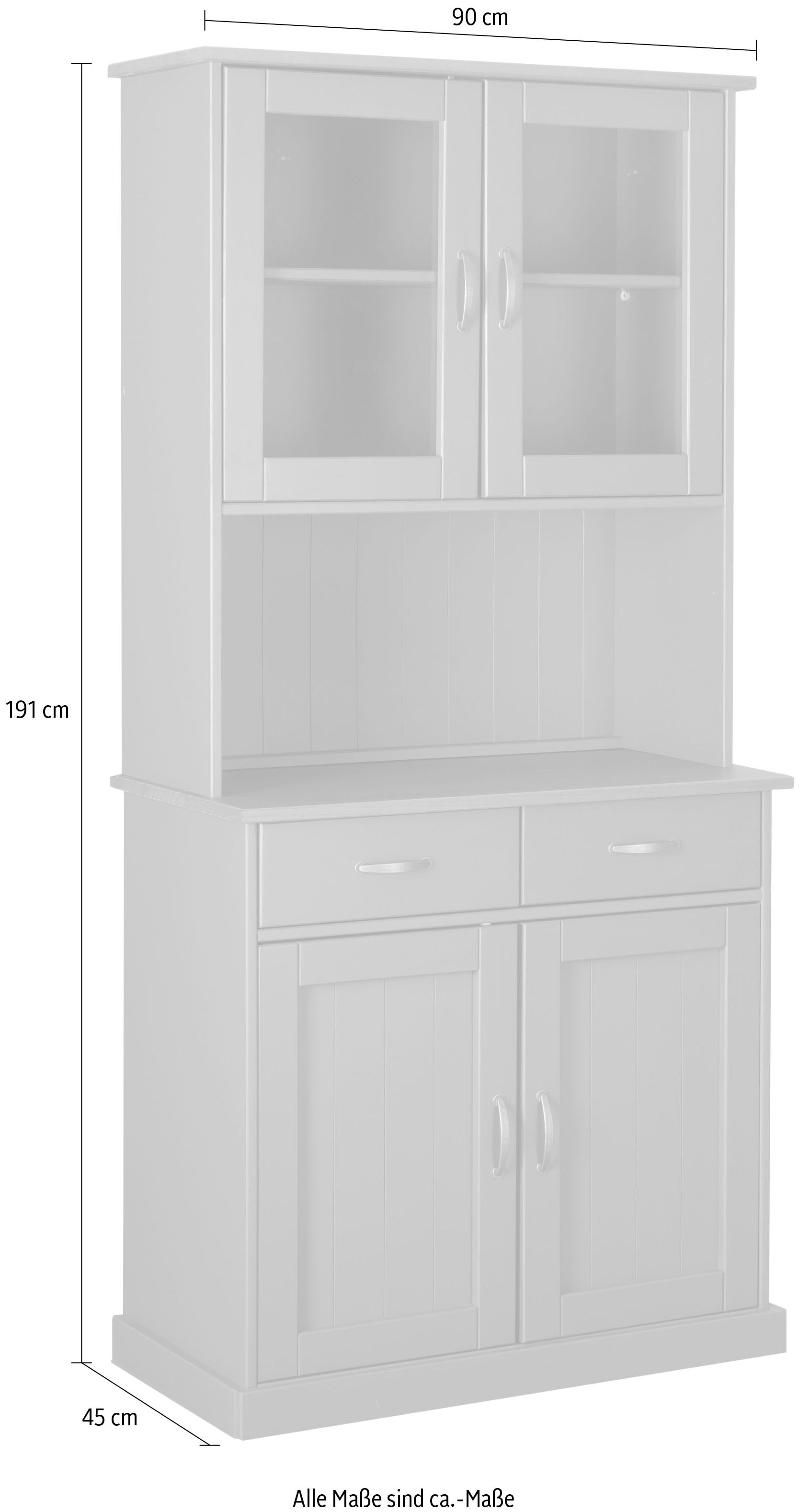 Inter Link Buffet »Luzern« im Landhausstil, Küchenschrank, Geschirrschrank