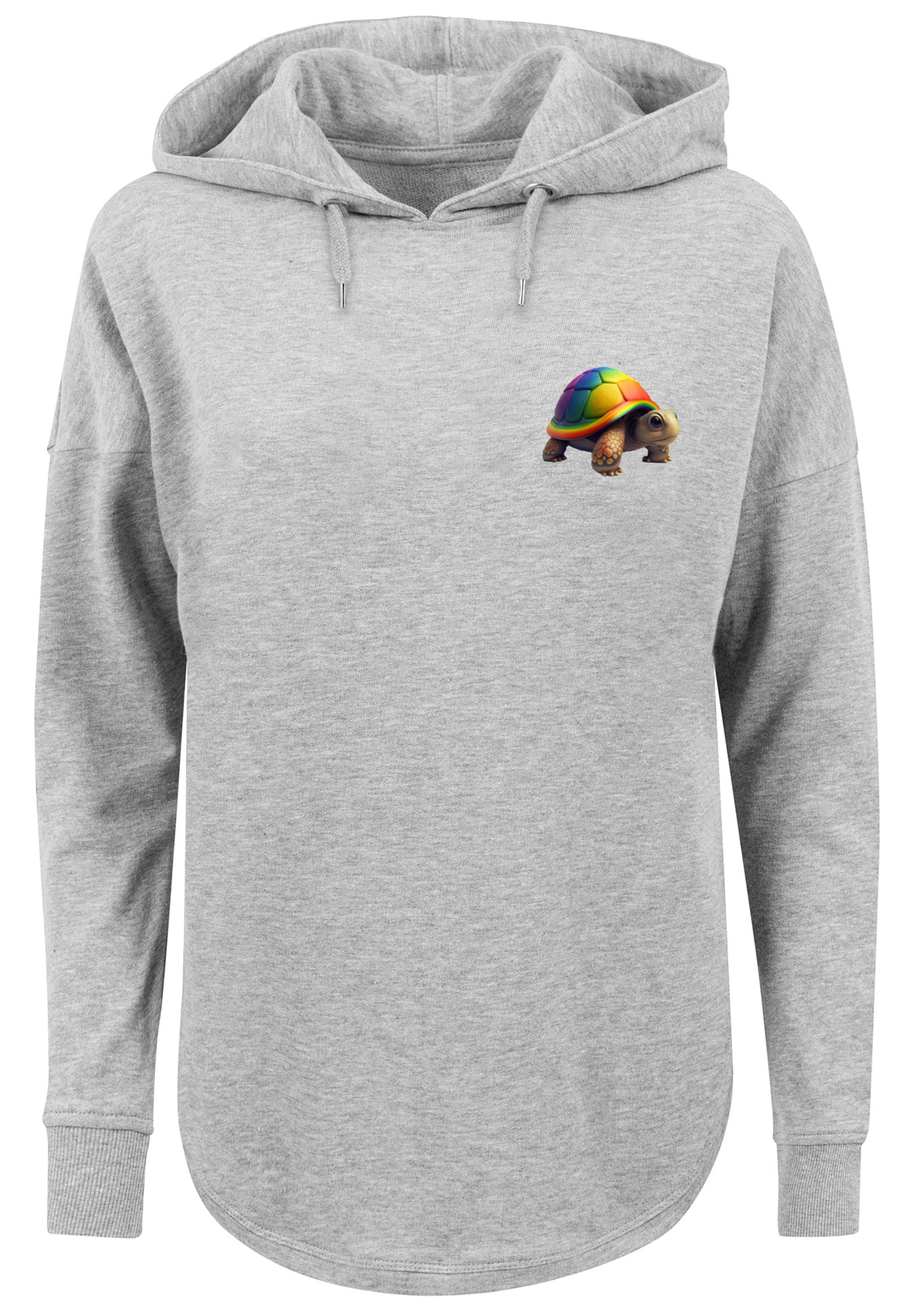 F4NT4STIC Kapuzenpullover »Rainbow Turtle OVERSIZE HOODIE«, Print