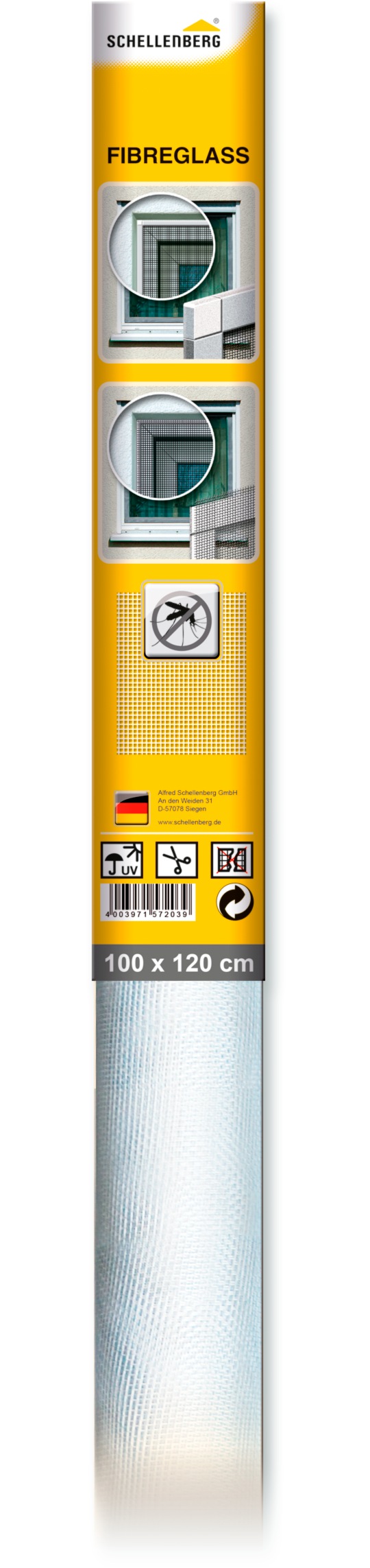 SCHELLENBERG Fliegengitter-Gewebe "aus Fiberglas in anthrazit und weiß" Pac günstig online kaufen