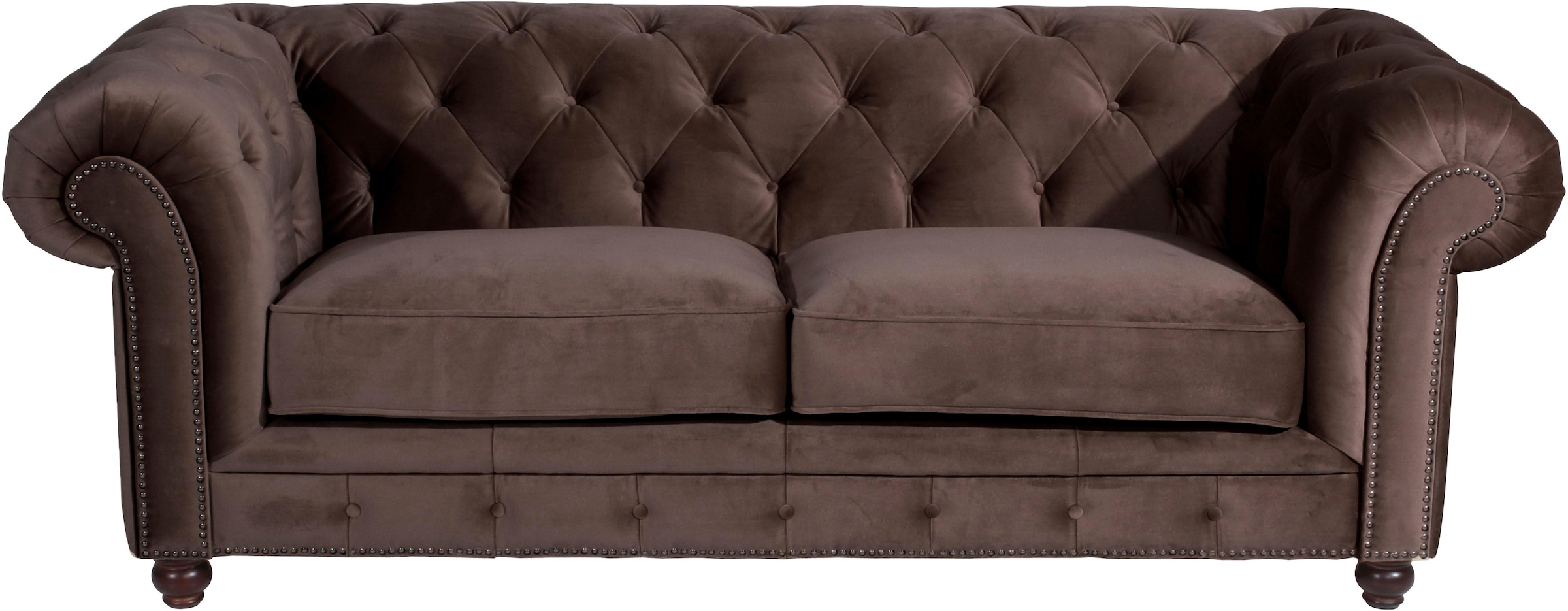 Max Winzer Chesterfield-Sofa "Old England Sofa 2,5-Sitzer mit edler Knopfheftung, bequem und edel", hoher Sitzkomfort im