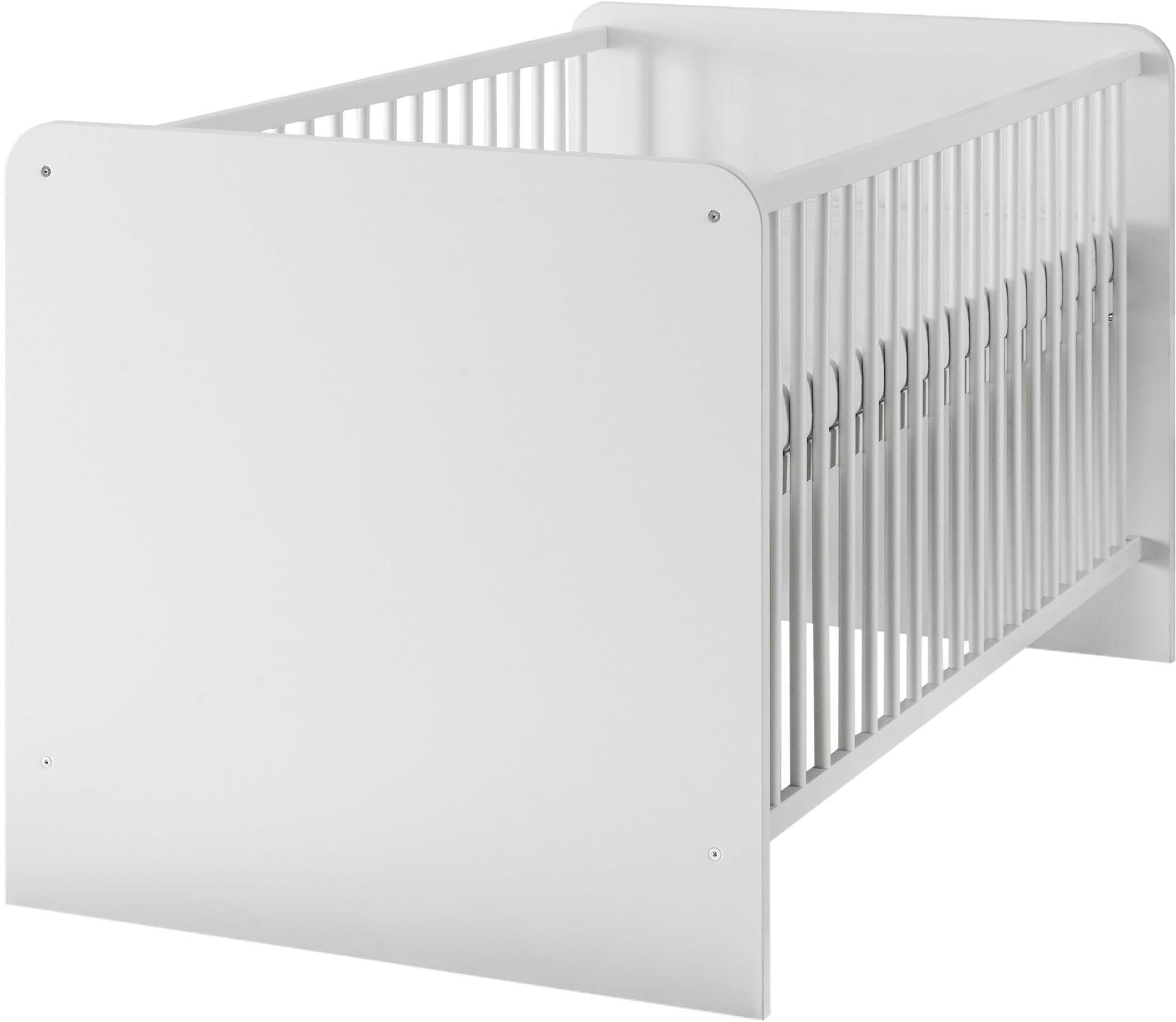 Begabino Babyzimmer-Komplettset »Bibo«, (Set, 3 St., Bett, Wickelkommode, Schrank), Bett + Wickelkommode + 2-trg. Schrank