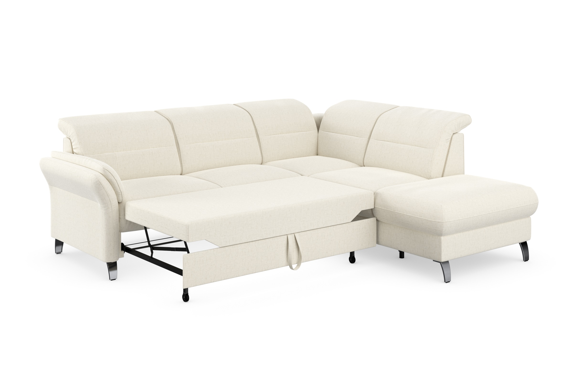 sit&more Ecksofa »Grenoble L-Form mit Federkern«, wahlweise mit Bettfunktion, Bettkasten, Arm- und Kopfteilverstellung