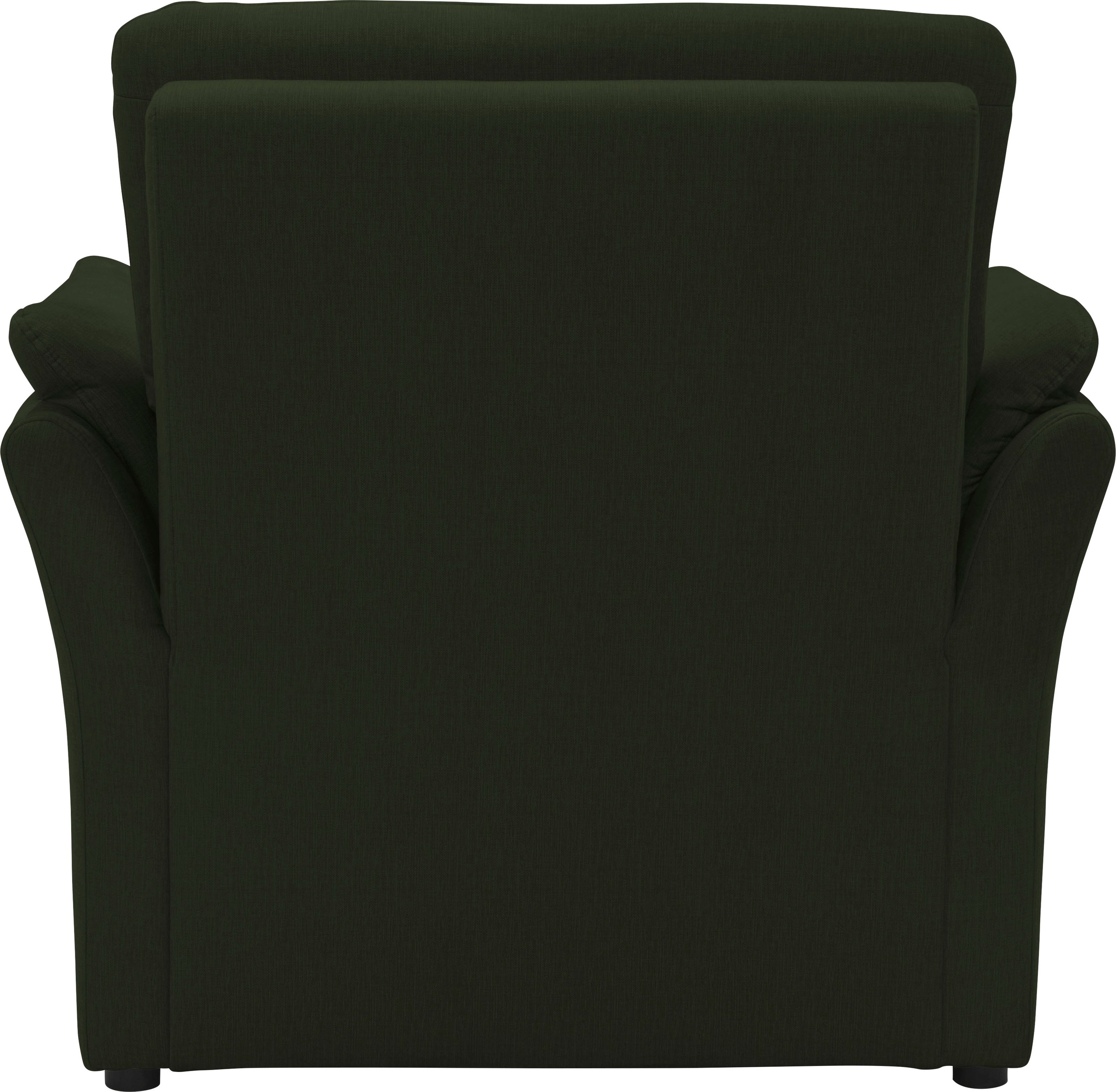 DOMO collection Sessel »Pina elegant und zeitloser Clubsessel, bequemer Cocktailsessel«, Hoher Sitzkomfort, Luxus-Microfaser weich, dunkelgrün