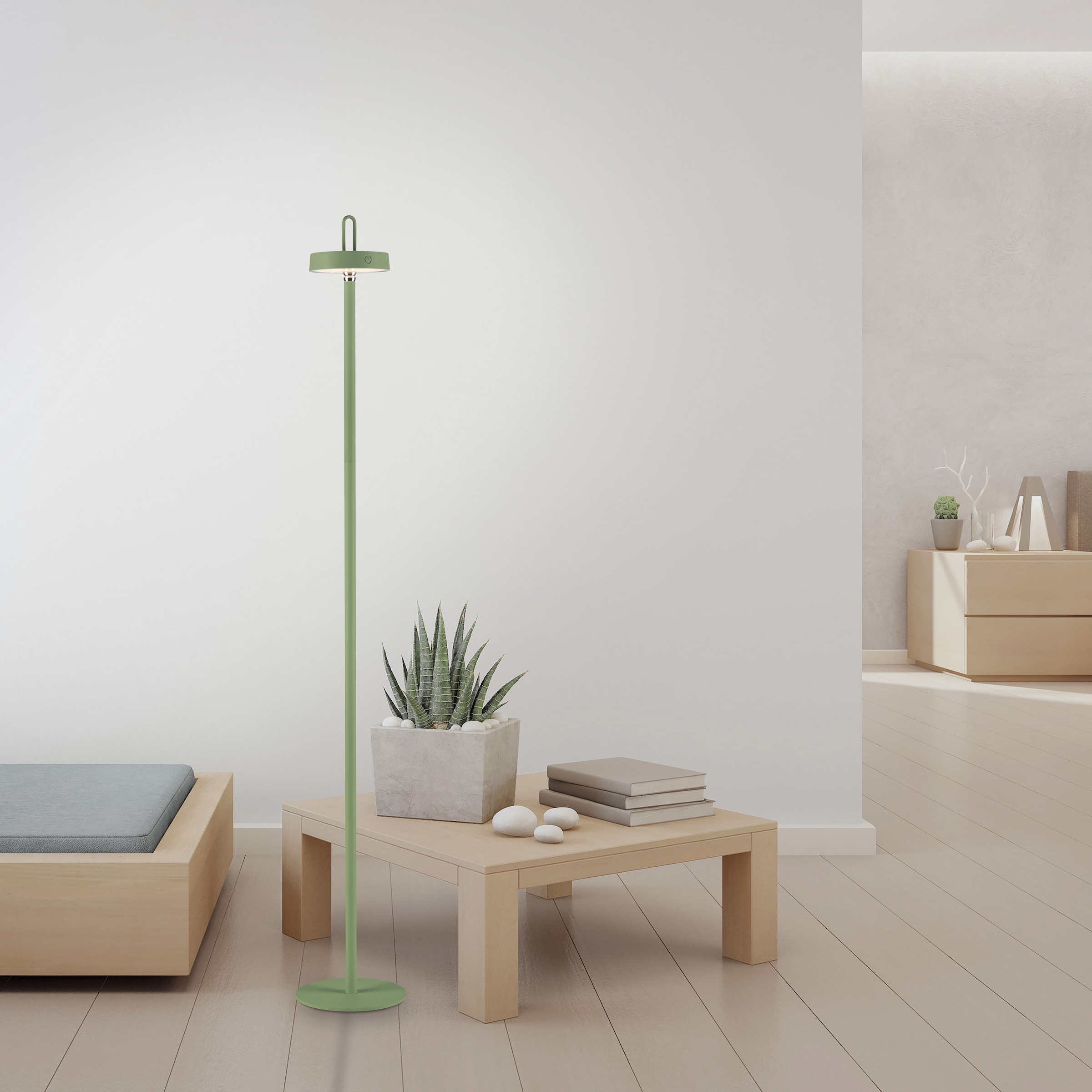 JUST LIGHT Stehlampe »AMAG«, 1 flammig, Leuchtmittel LED-Modul | LED fest integriert, Akkuleuchte