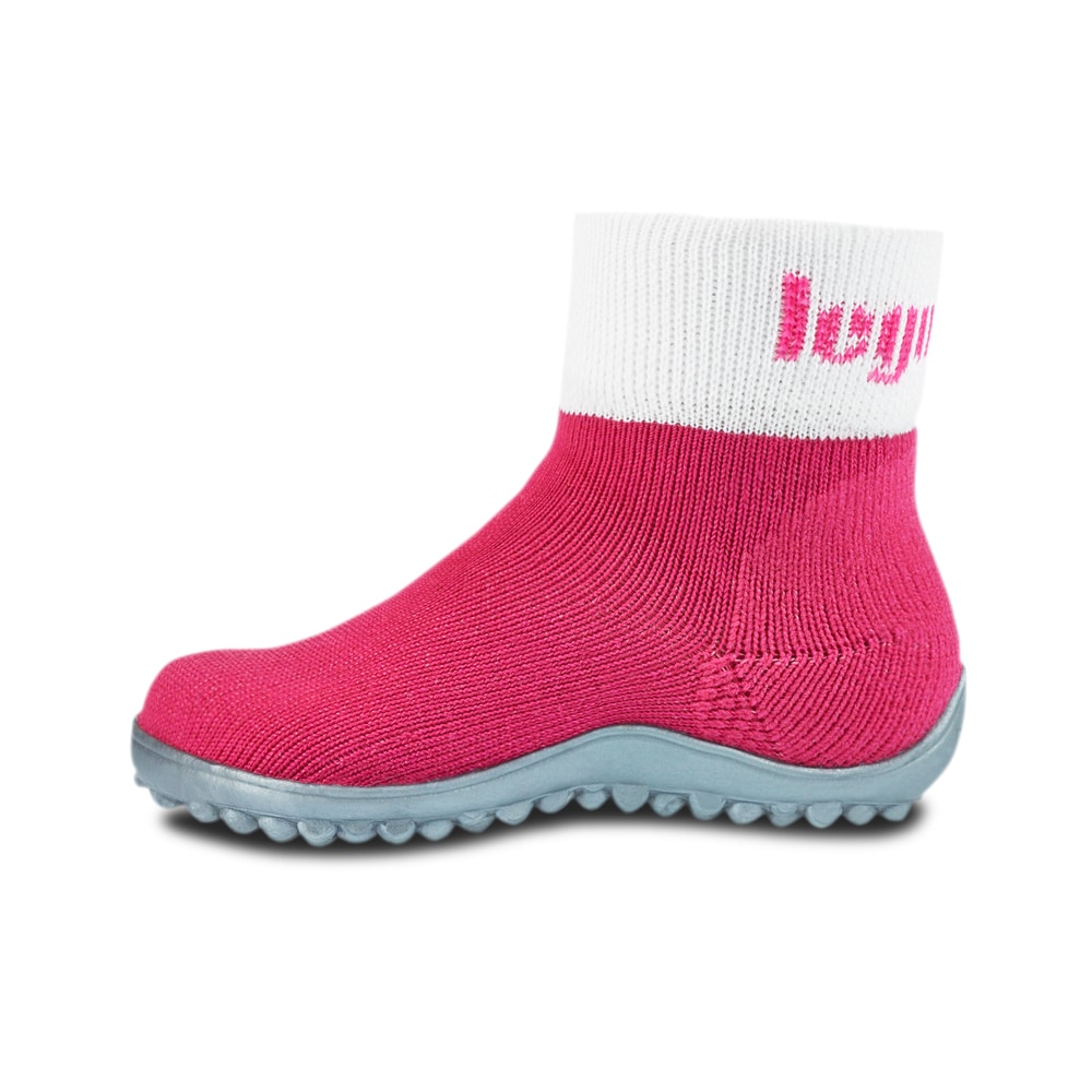 LEGUANO Mädchen Barfußschuh "LEGUANITO", Gr. 24, pink, Textil, Schuhe, Schlupschuh, Freizeitschuh, Hausschuh fördert optimal den Laufprozess