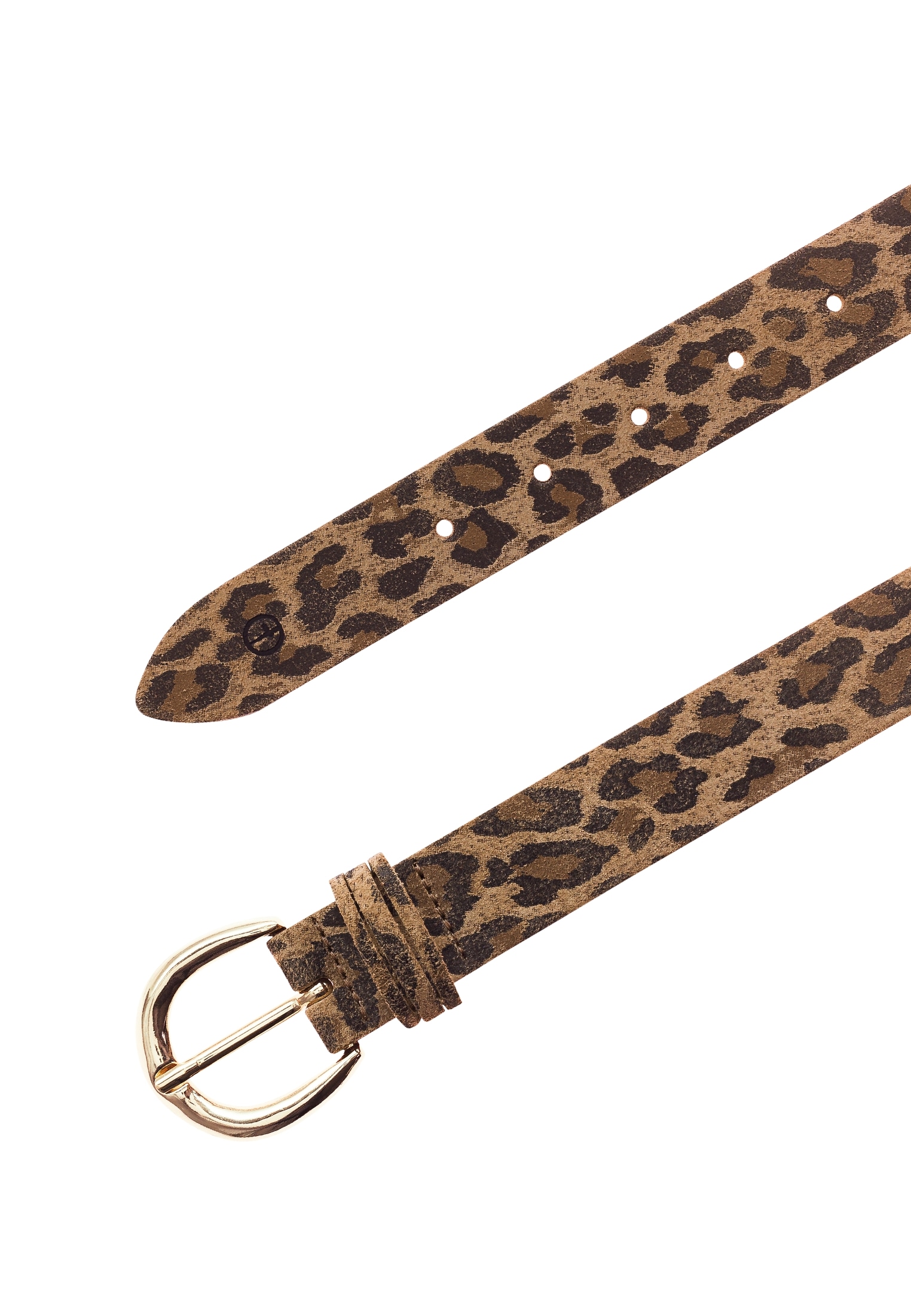 Tamaris Ledergürtel, Florales Muster im Metallic-Design oder Animal-Look, 3 cm breit