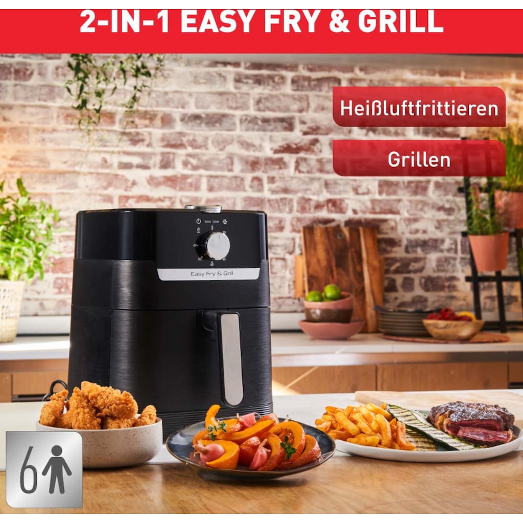 Tefal Heißluftfritteuse »EY5018 Easy Fry & Grill Classic«, 1400 W, einstellbare Temperatur, 4,2 Liter Fassungsvermögen, 60-Minuten-Timer