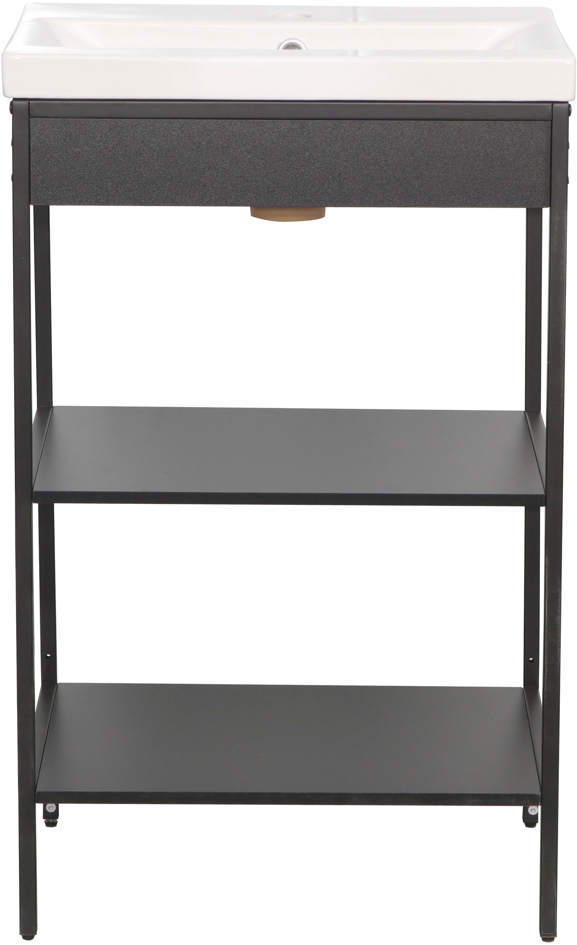 INOSIGN Waschbeckenunterschrank »Lodi«, (1 St.), Badezimmerregal mit 2 offenen Fächern - (B/T/H) 51/40/80 cm