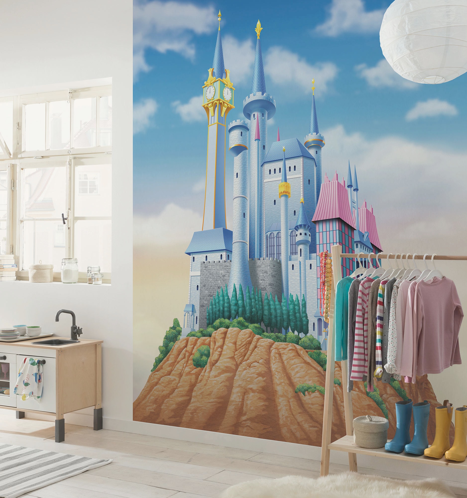 Komar Kindertapete »Disney Princess Cinderella Castle«, bedruckt