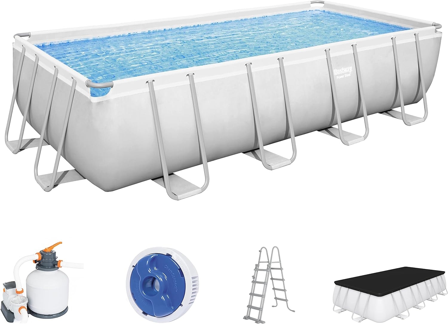 Framepool »Power Steel«, (Set, 5 tlg.), mit Sandfilteranlage, 549x274x122 cm